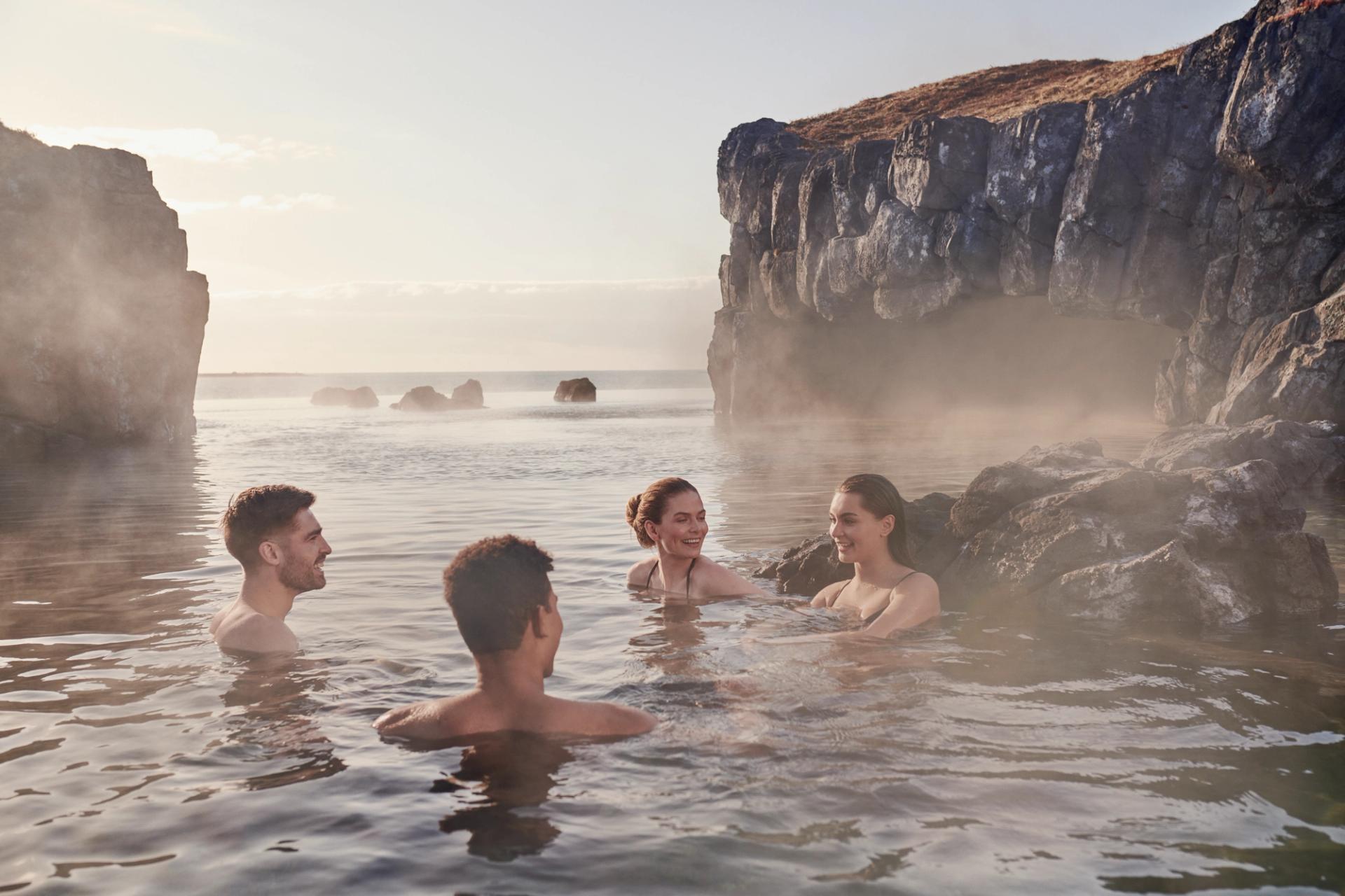 Sky Lagoon, a Geothermal pool in Reykjavik Iceland