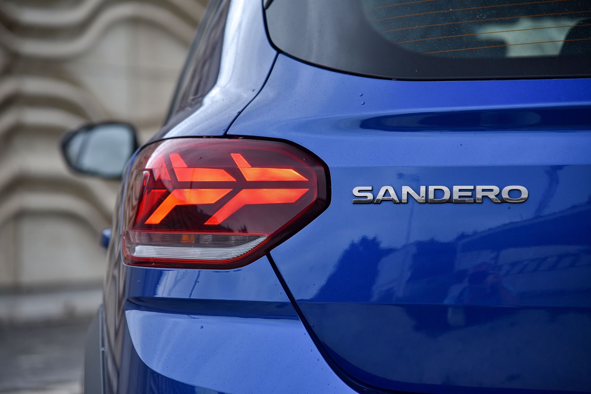 Dacia Sandero logo on a back of rental car in iceland 