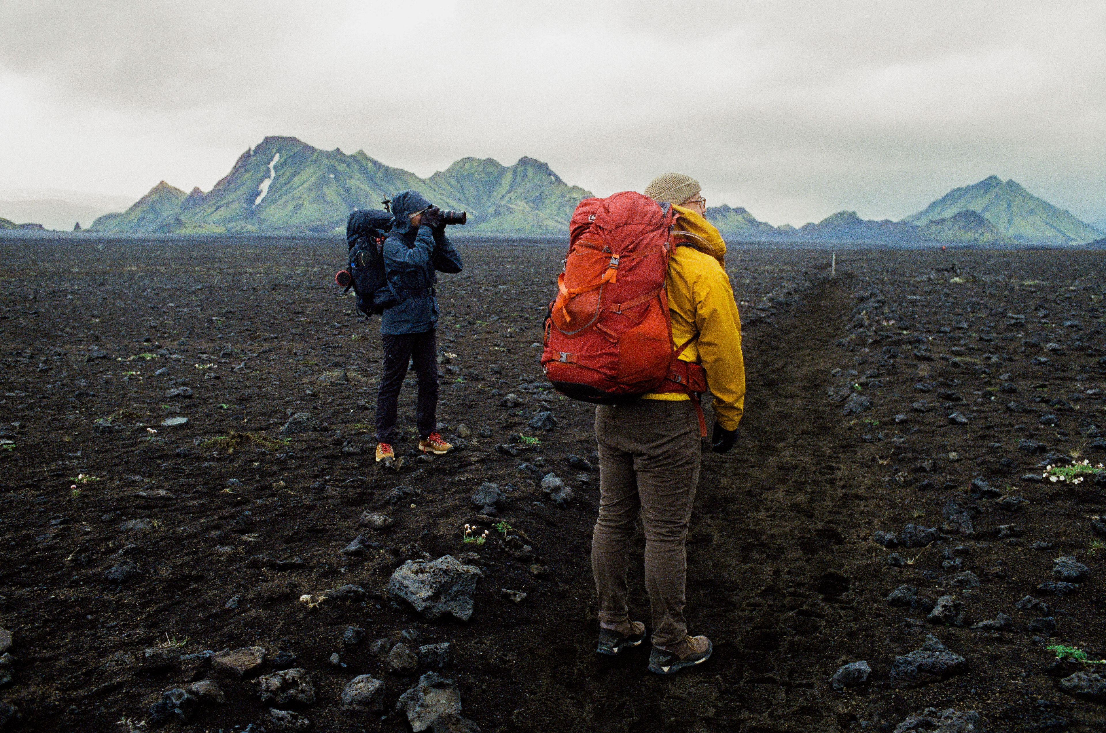 Two hikers in the Icelandic Highlands