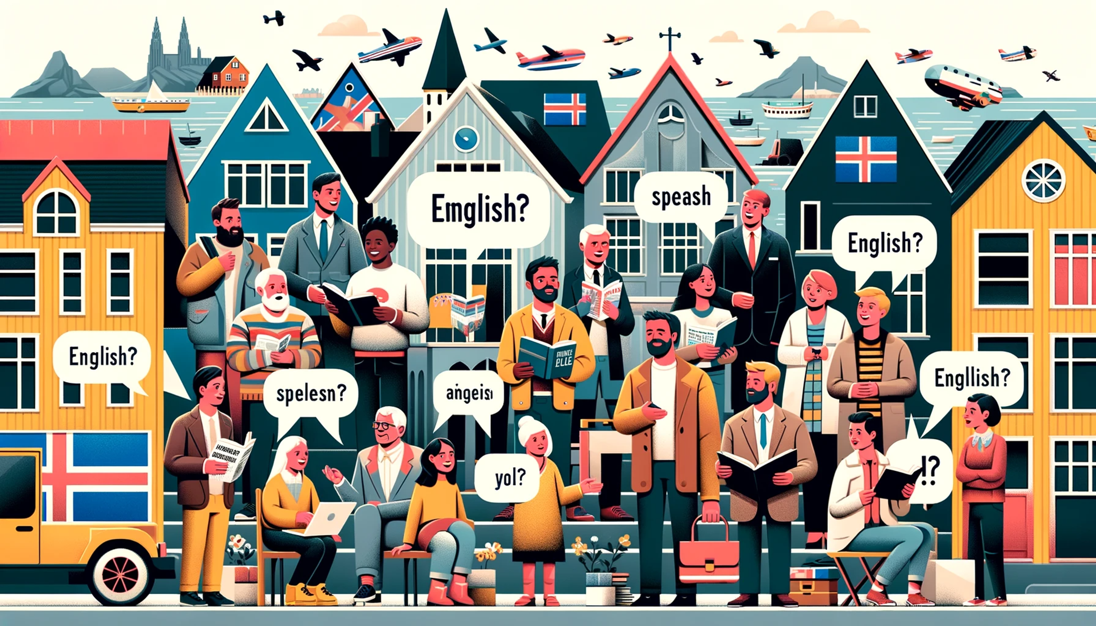 People asking if they speak English in iceland