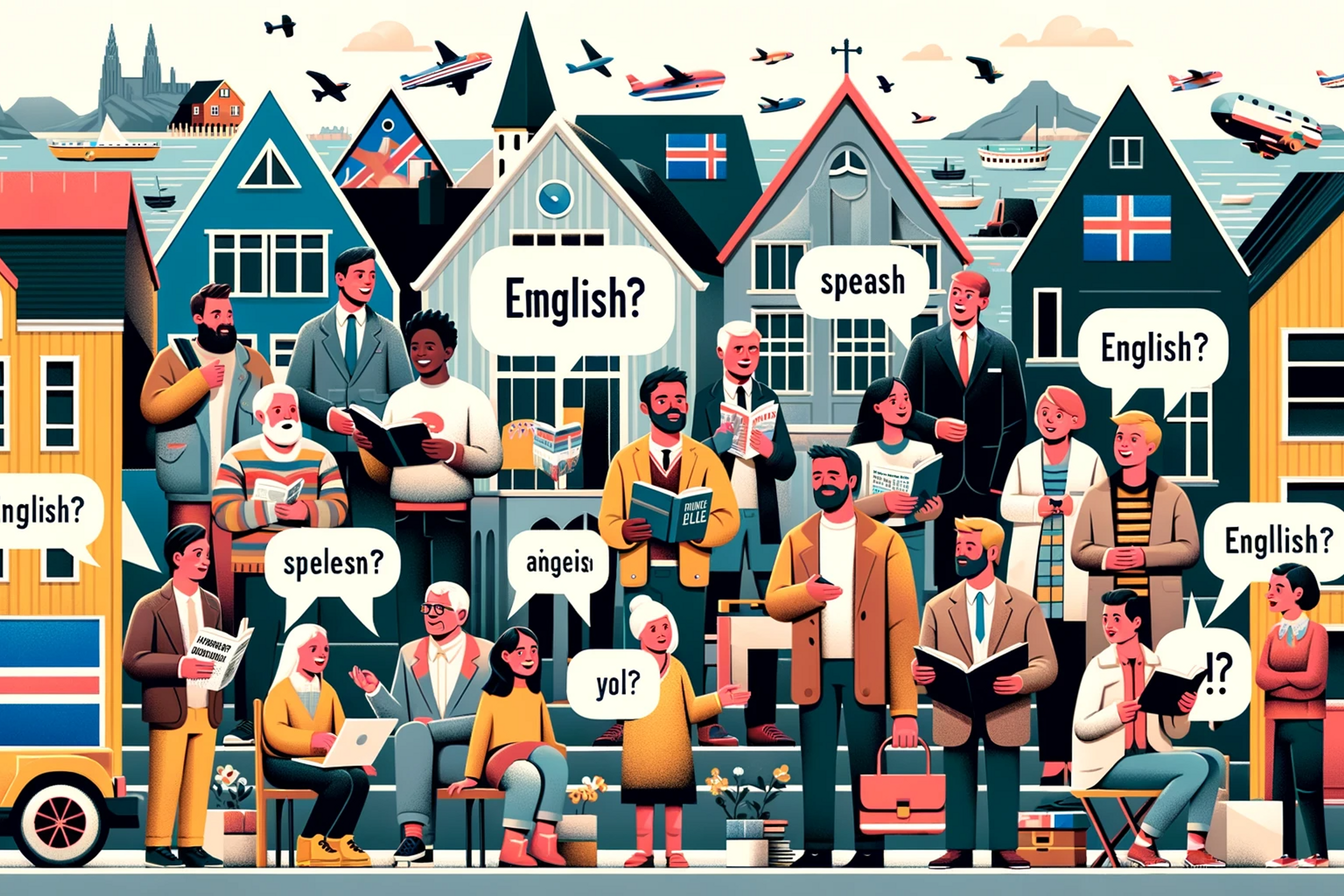 People asking if they speak English in iceland