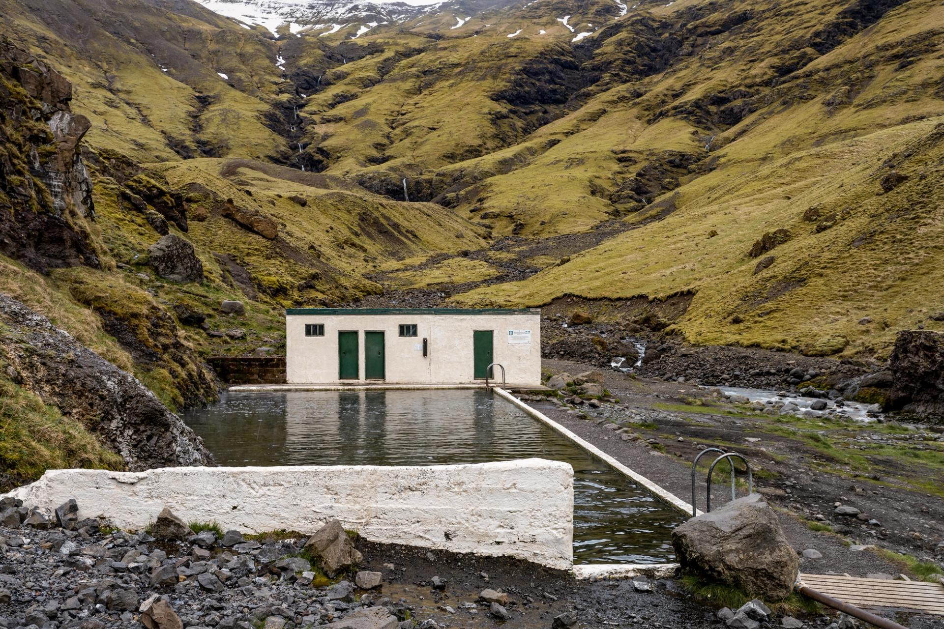 Seljavallalaug hot spring, Iceland 