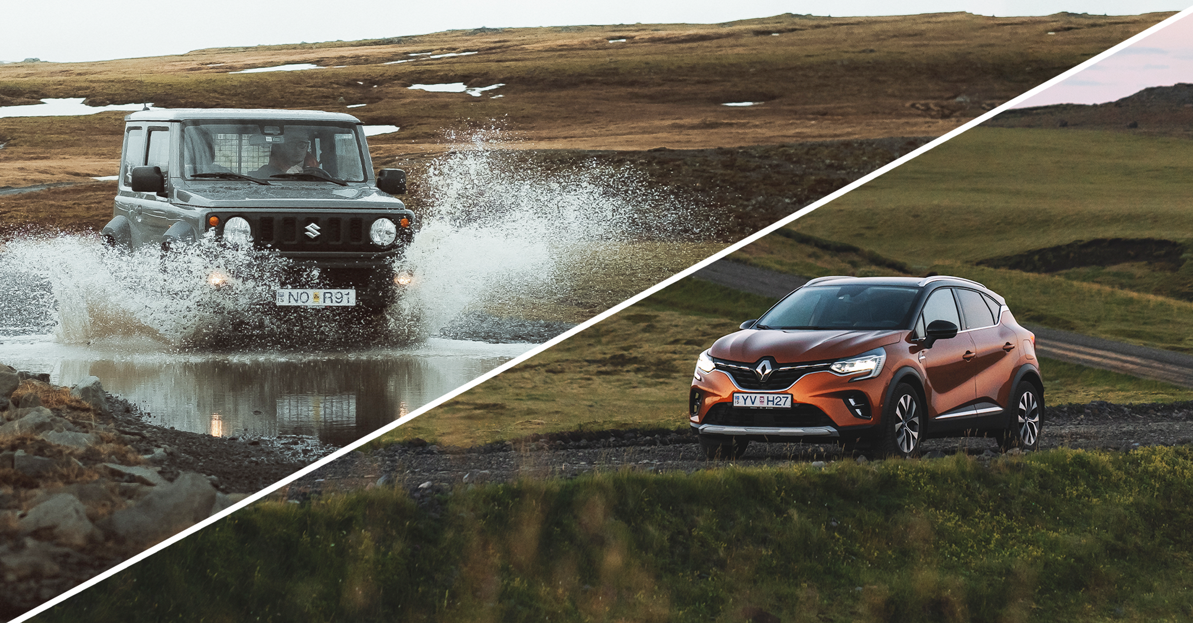 Variety of rental cars in Iceland for an adventure trip