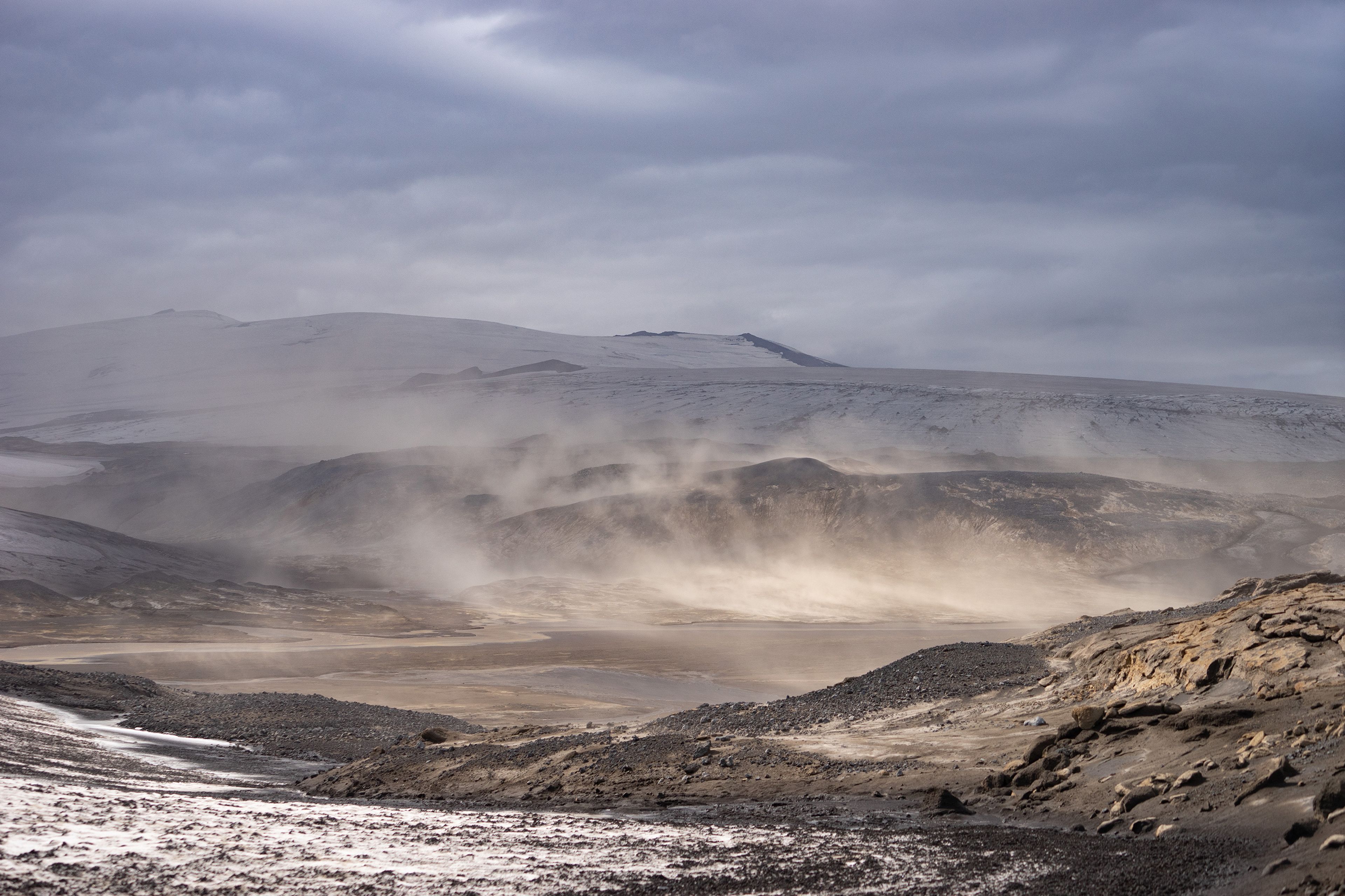 Ash storm in Iceland