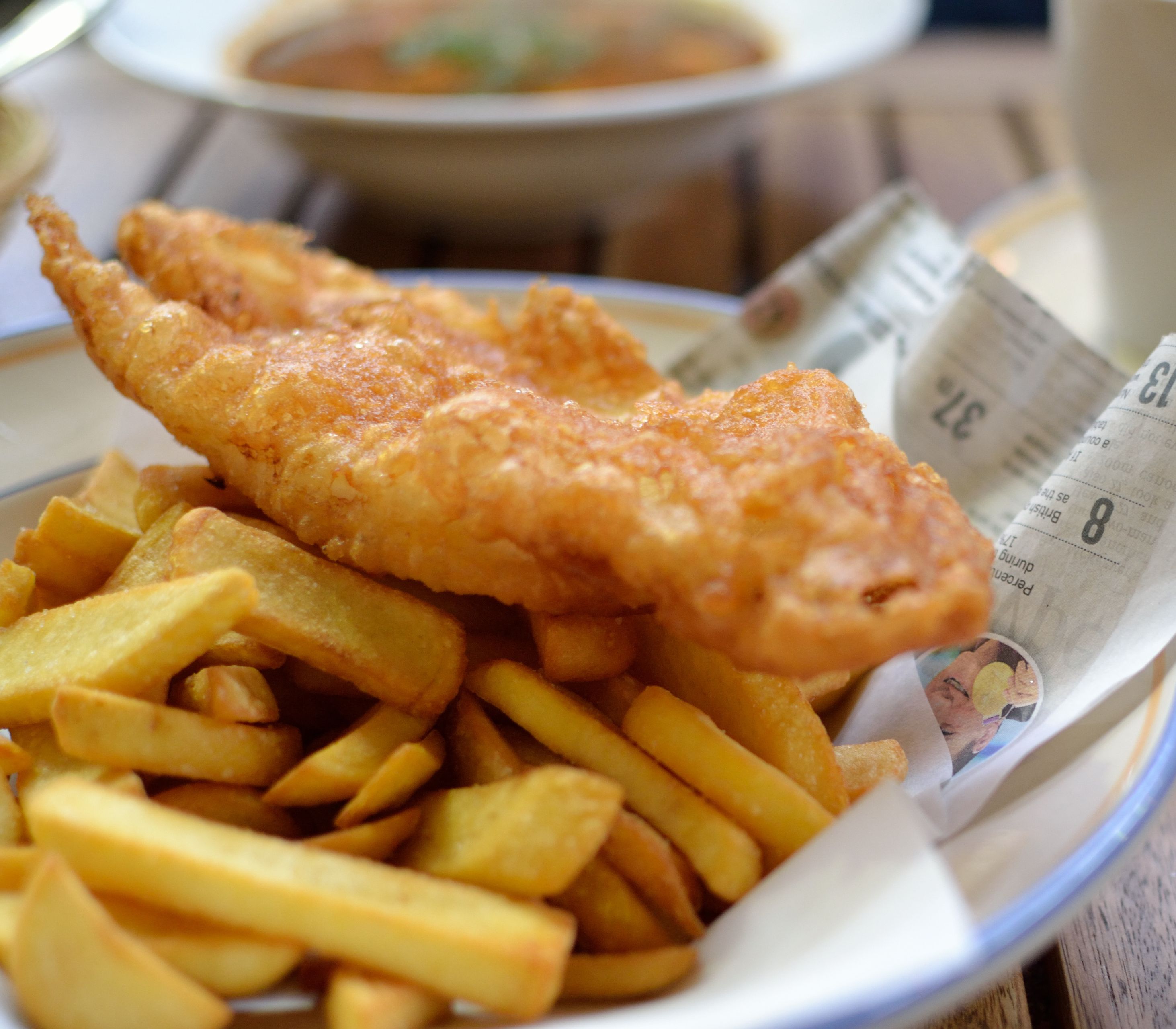 plate of typic fish and chips, Iceland 