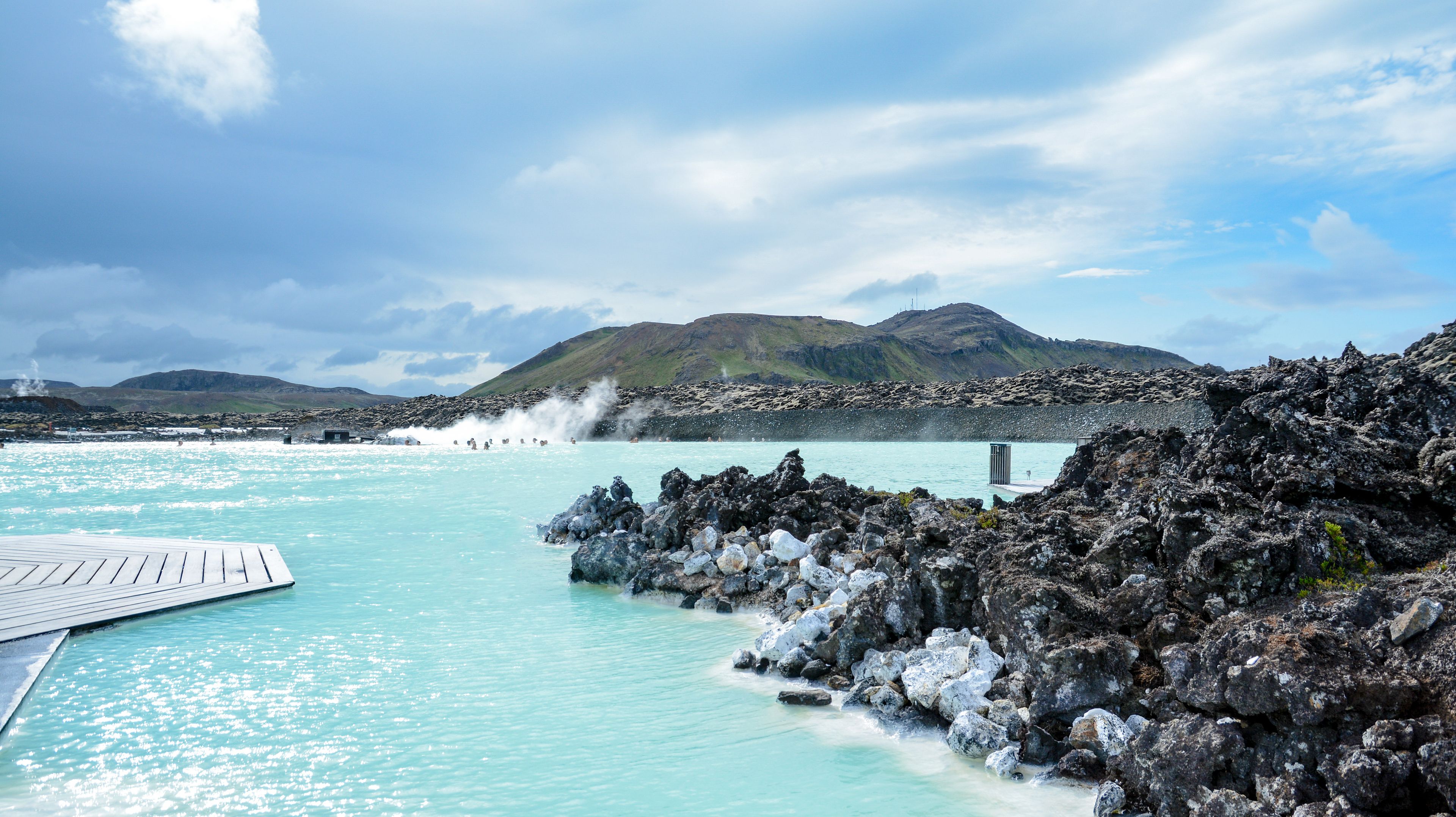 Blue Lagoon, Iceland, on a sunny day