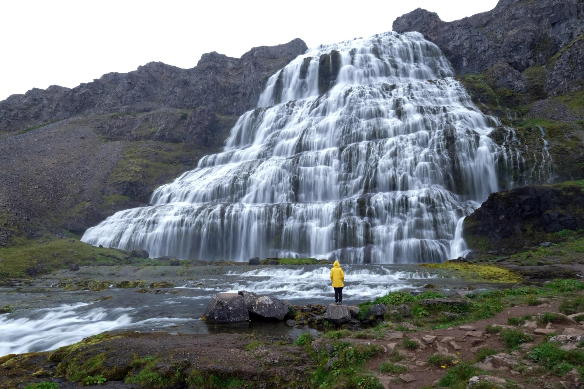 Amazing Dynjandi Waterfall in west Iceland