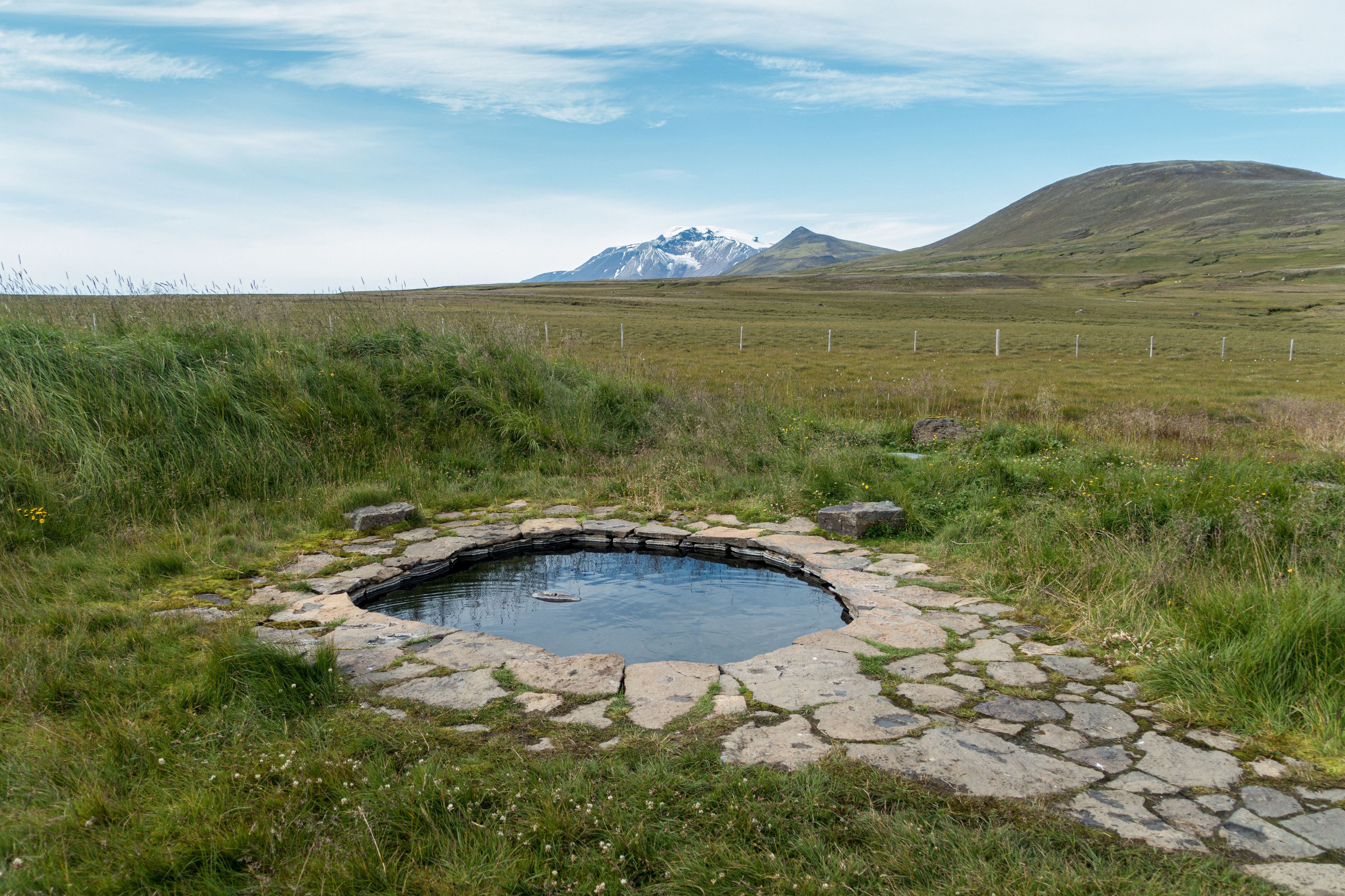 Piscina de Laugarfell en Islandia