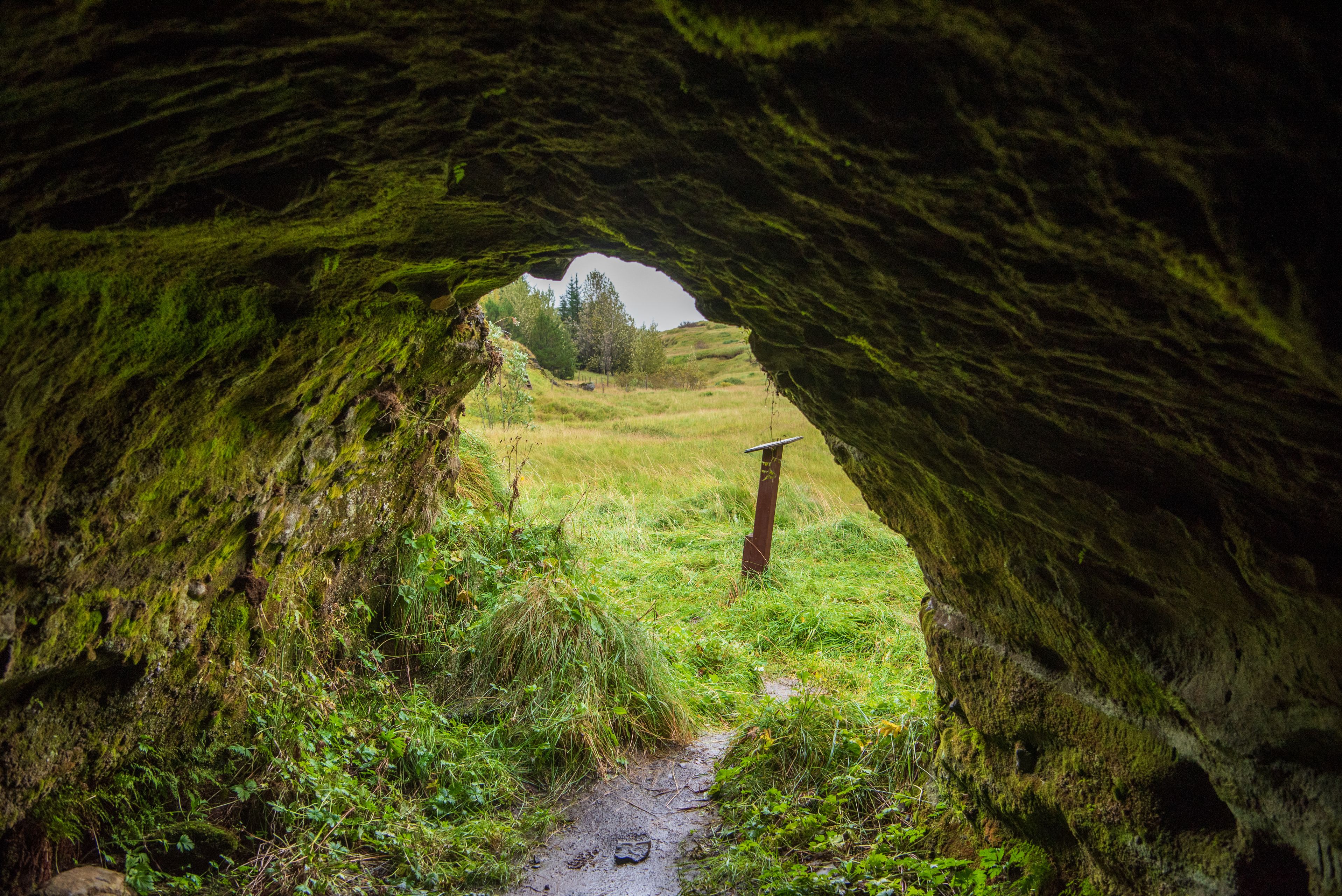 Efra-Hvolshellar caves at Katla Geopark, Hvolsvöllur, South Iceland