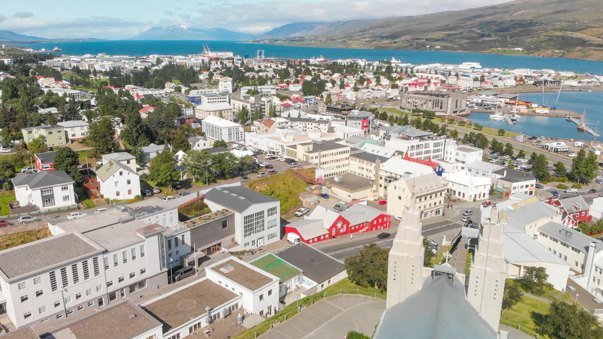 Town Akureyri Iceland 