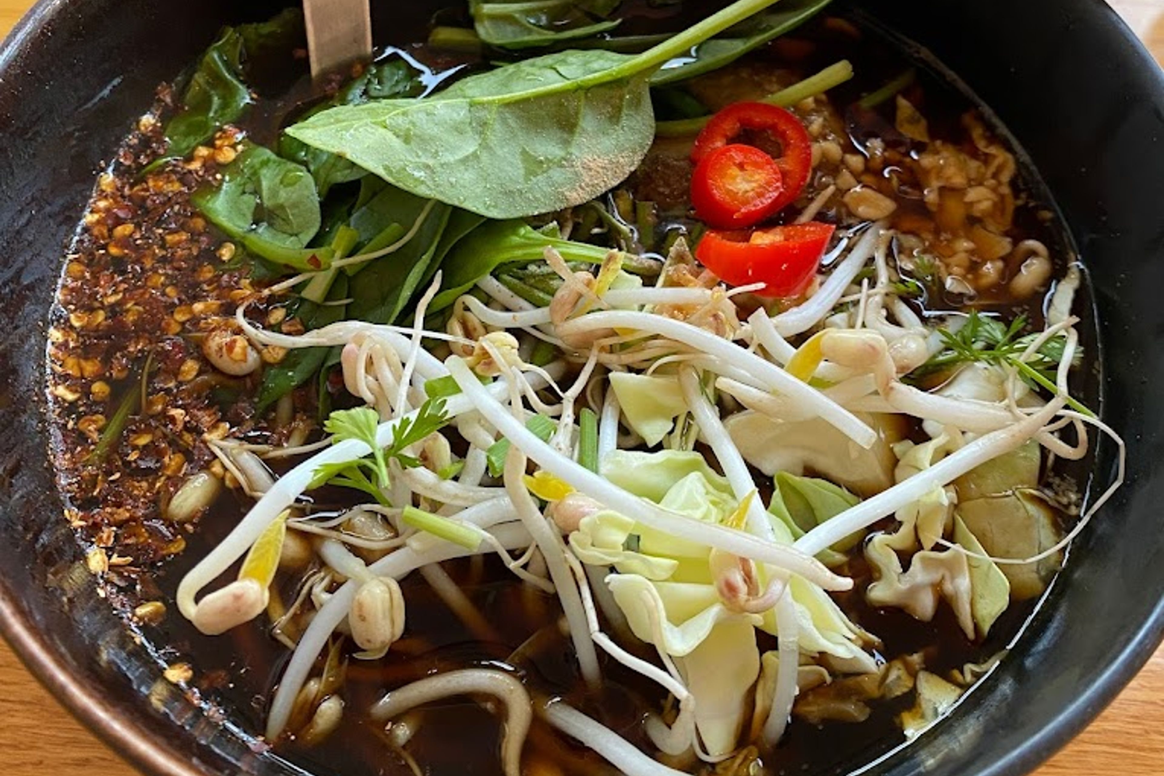 focus on a special dish at Krua Thai Restaurant 