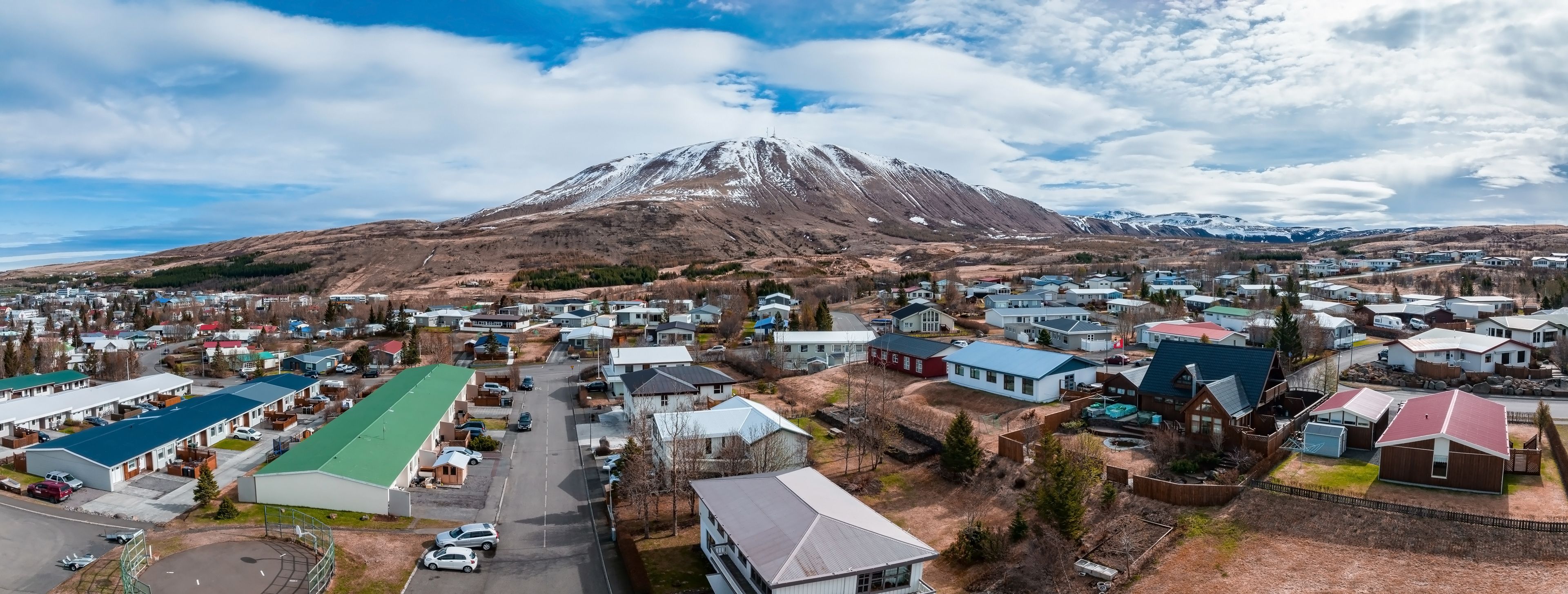 Panorámica de Húsavik en el norte de Islandia