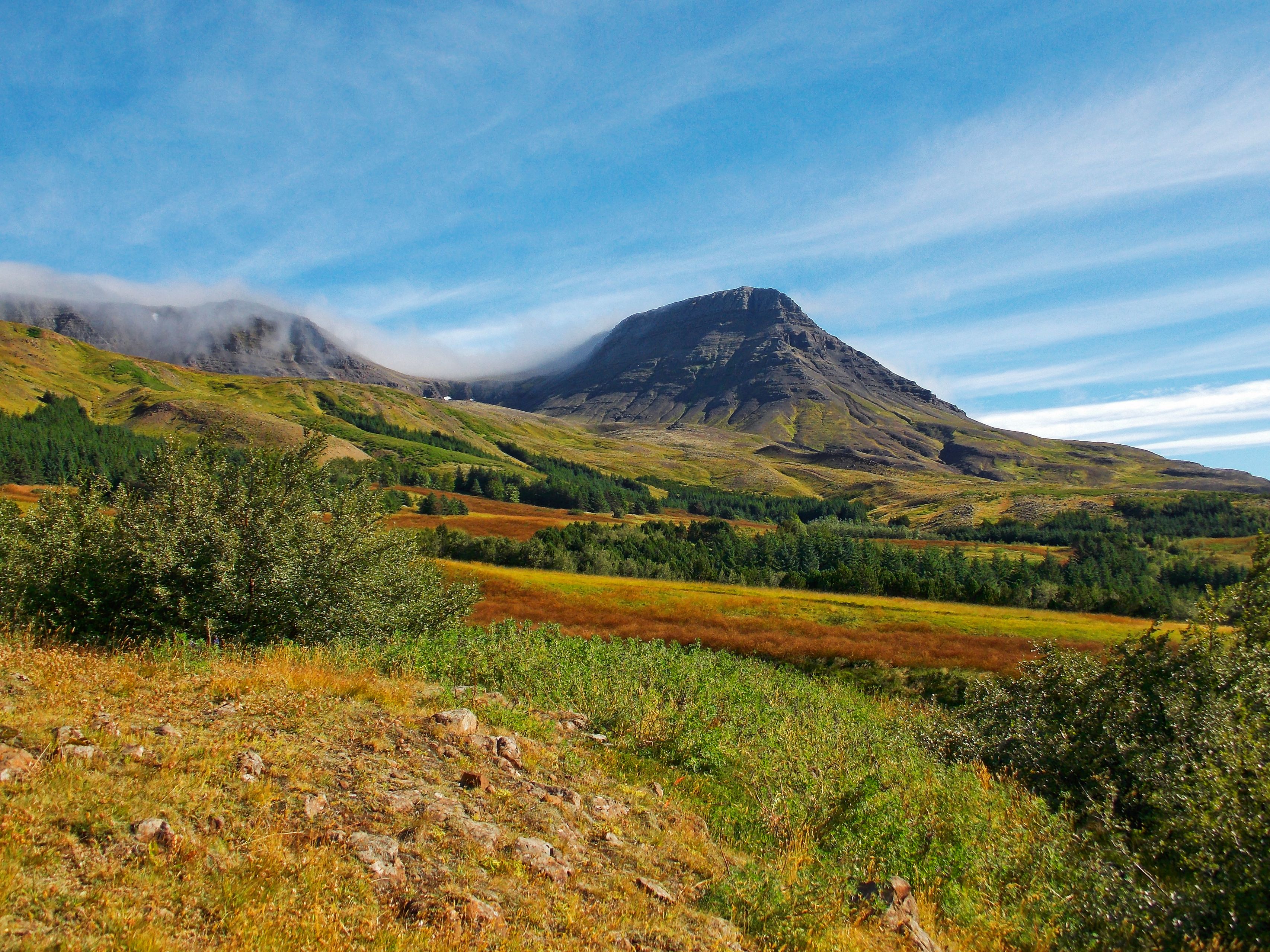 Mount Esja on a sunny day