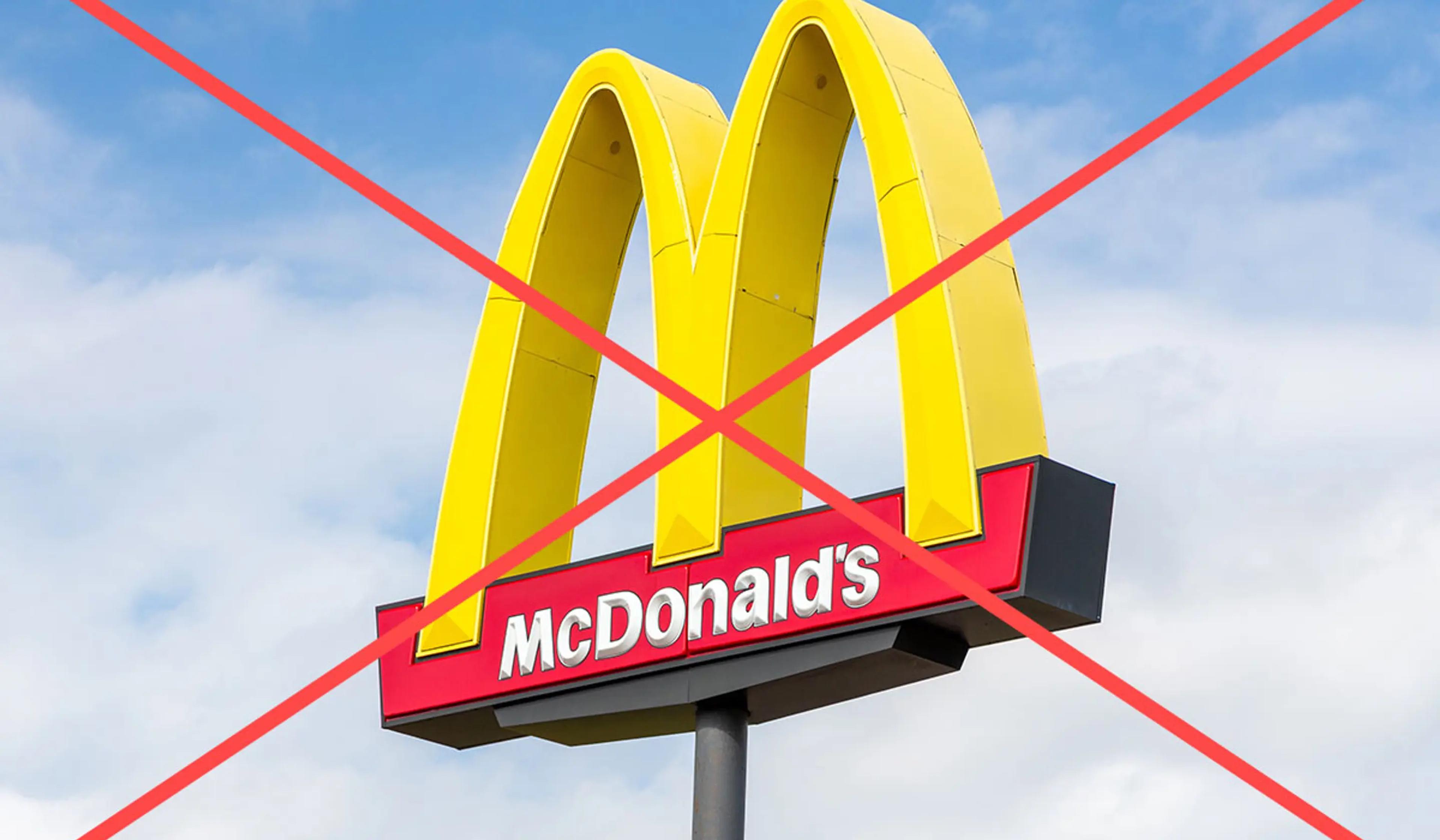 McDonald's sign crossed