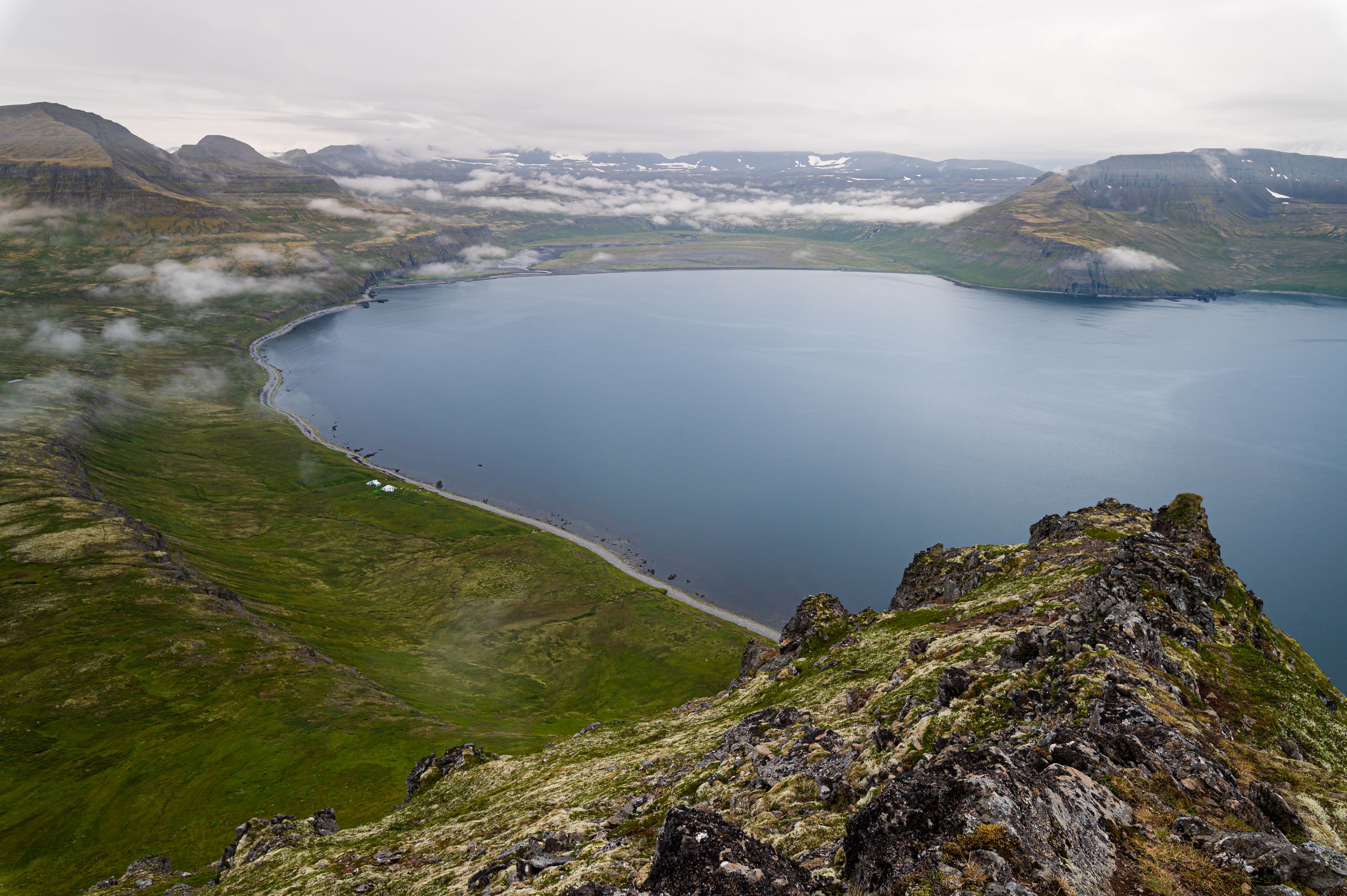 View of Hornstrandir from the top of a mountain