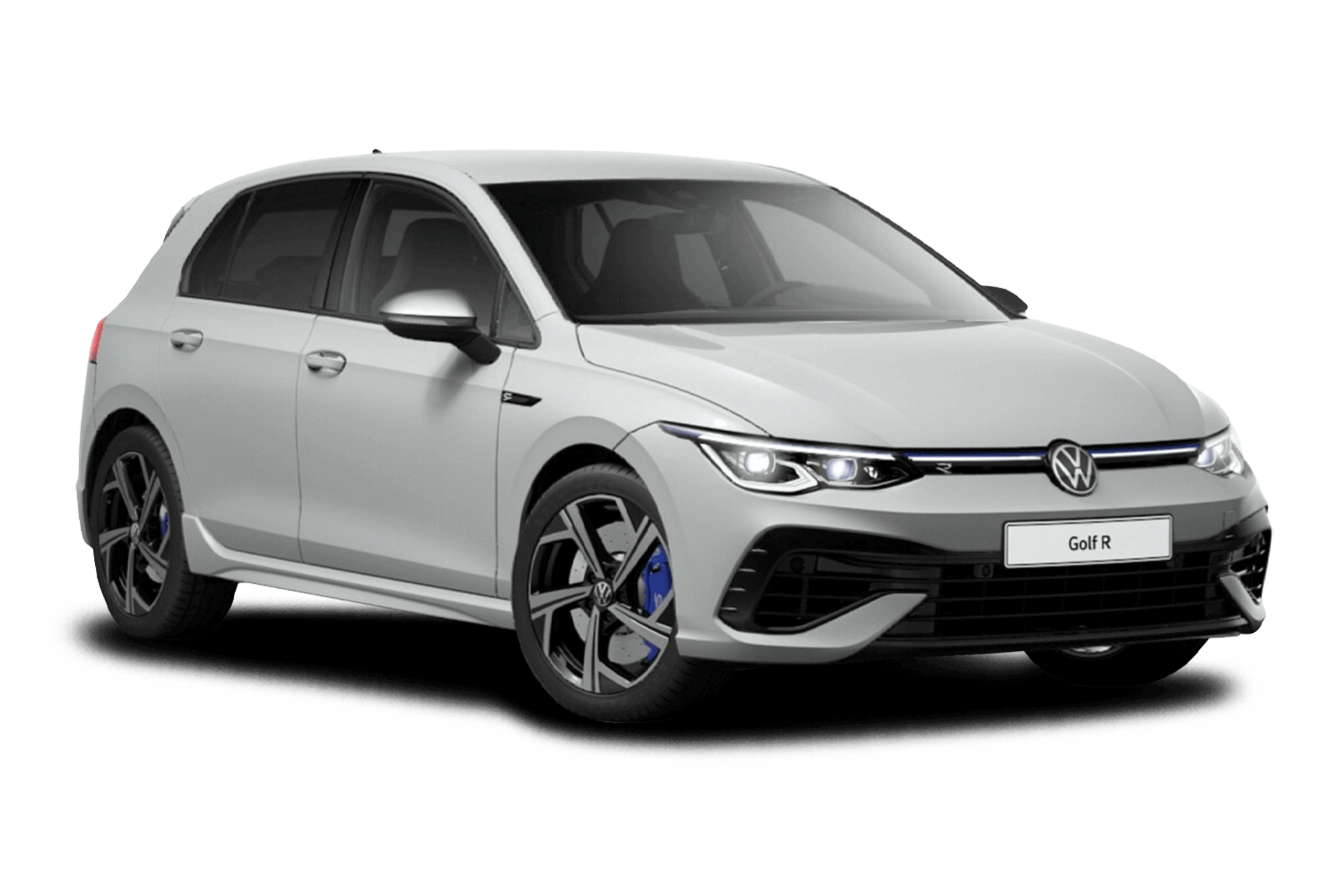 A VW Golf rental car isolated on a transparent PNG background.