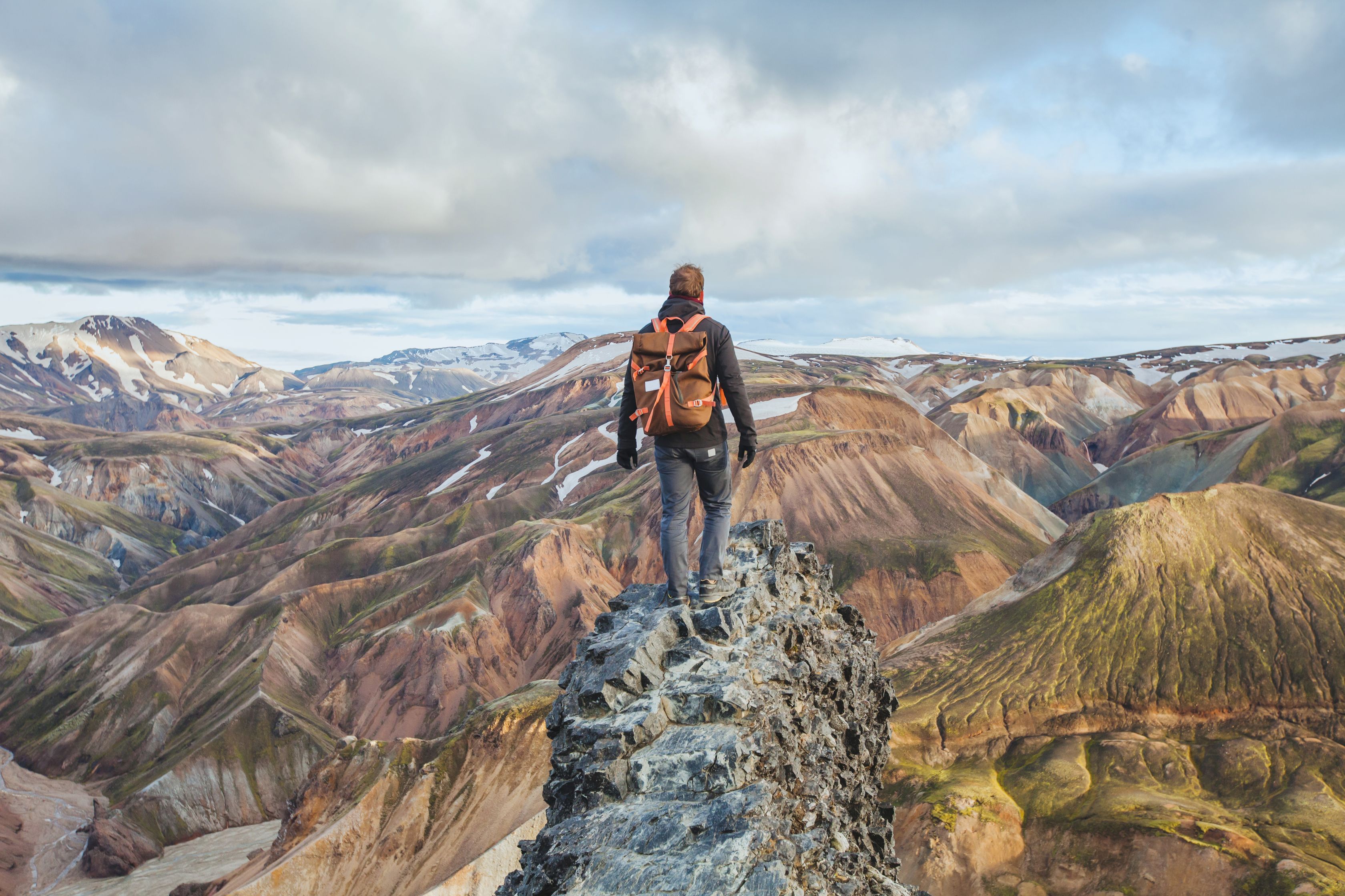 Senderista en Islandia