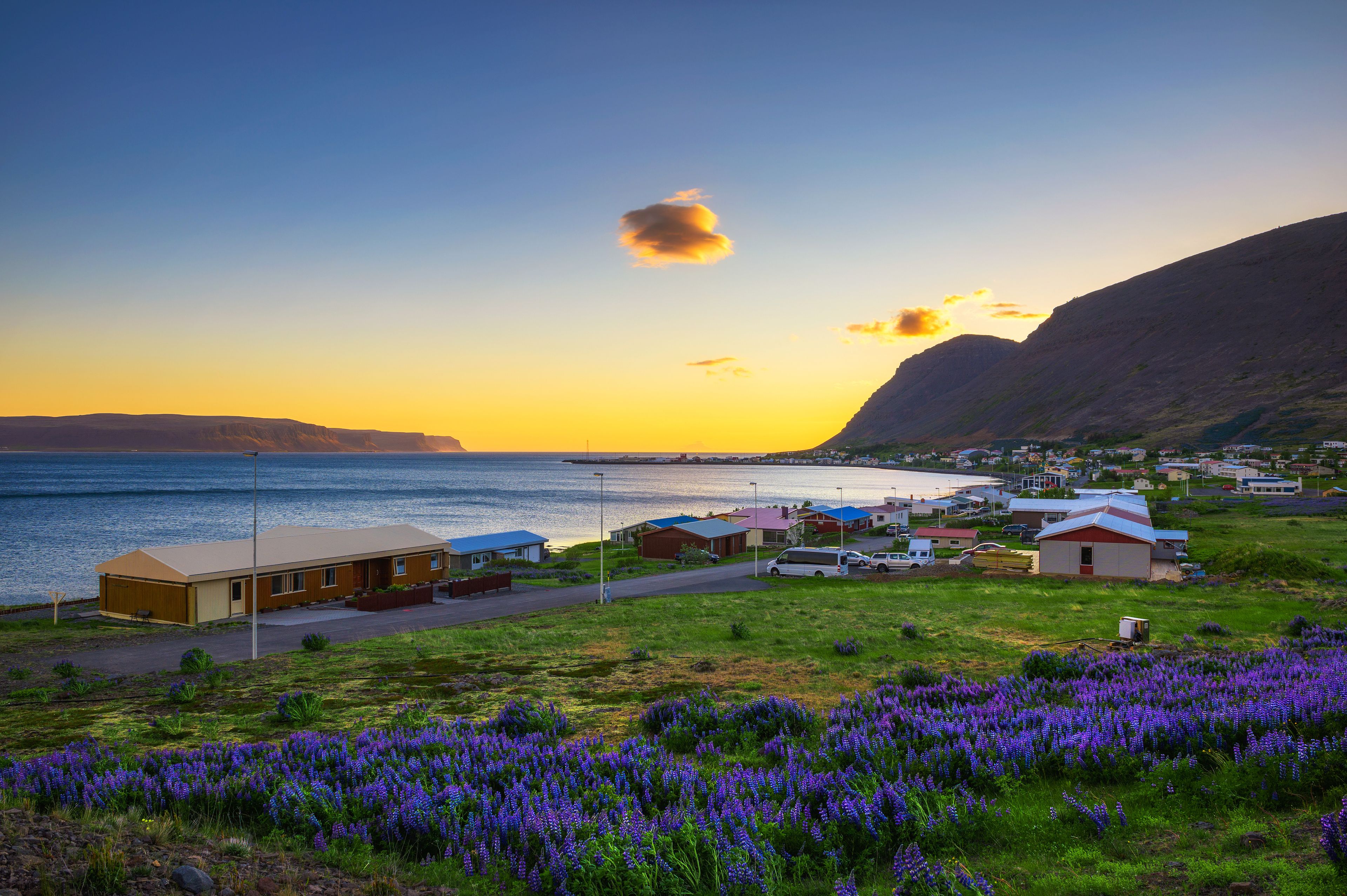 Small fishing village of Patreksfjordu in the Westfjords, Iceland