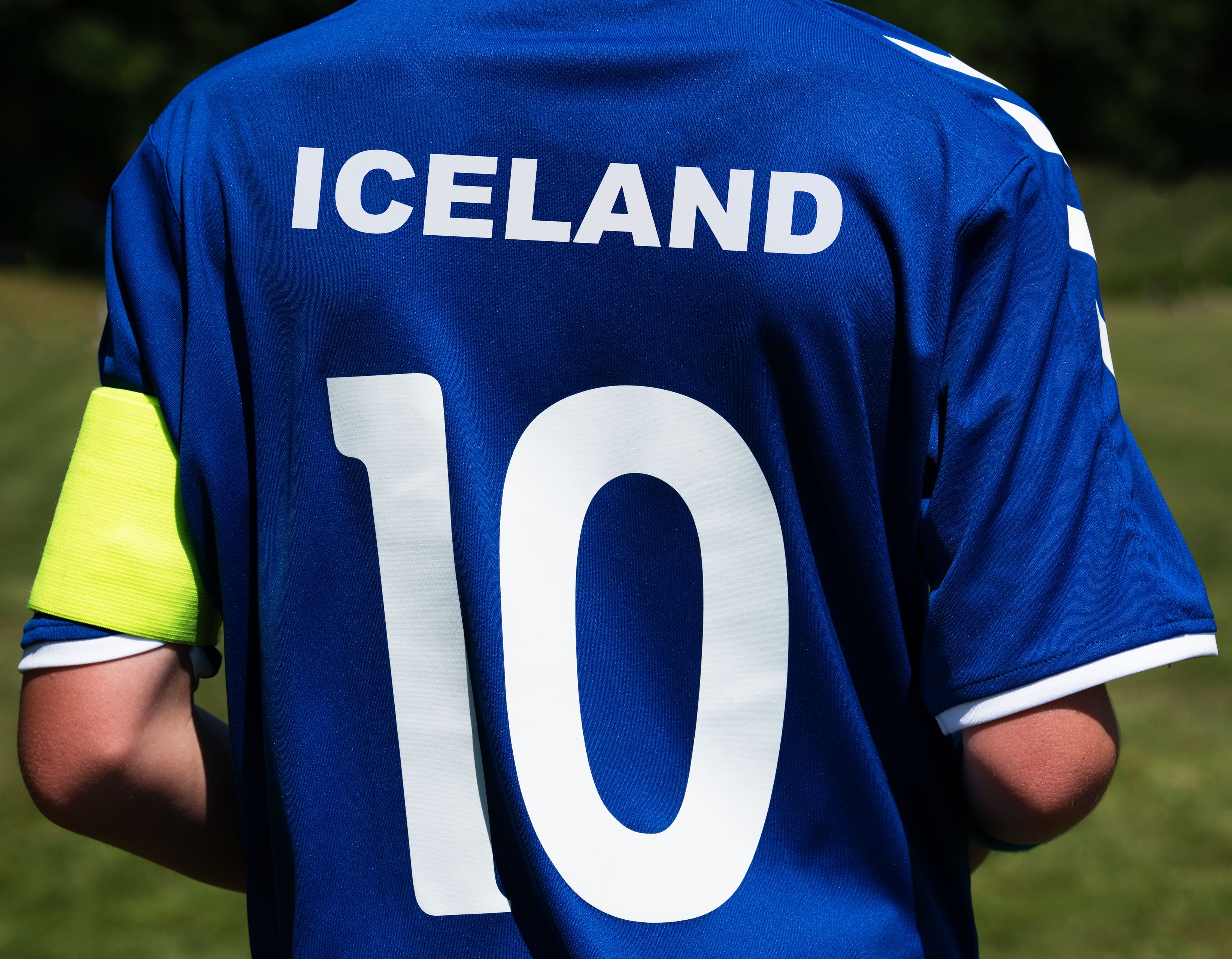 Replica of Iceland football jersey 