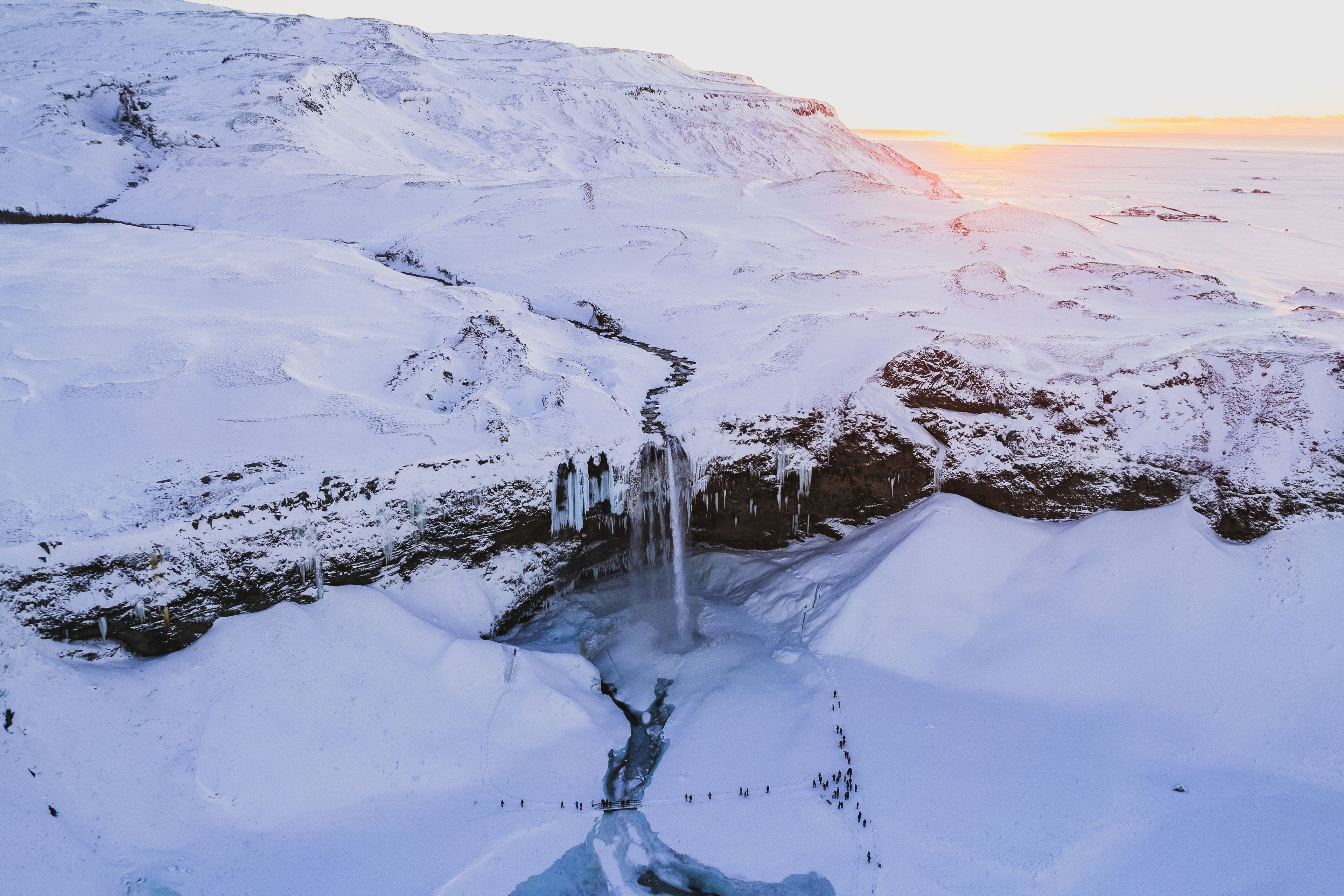 beautiful snow covered South Coast of Iceland a unesco world heritage site