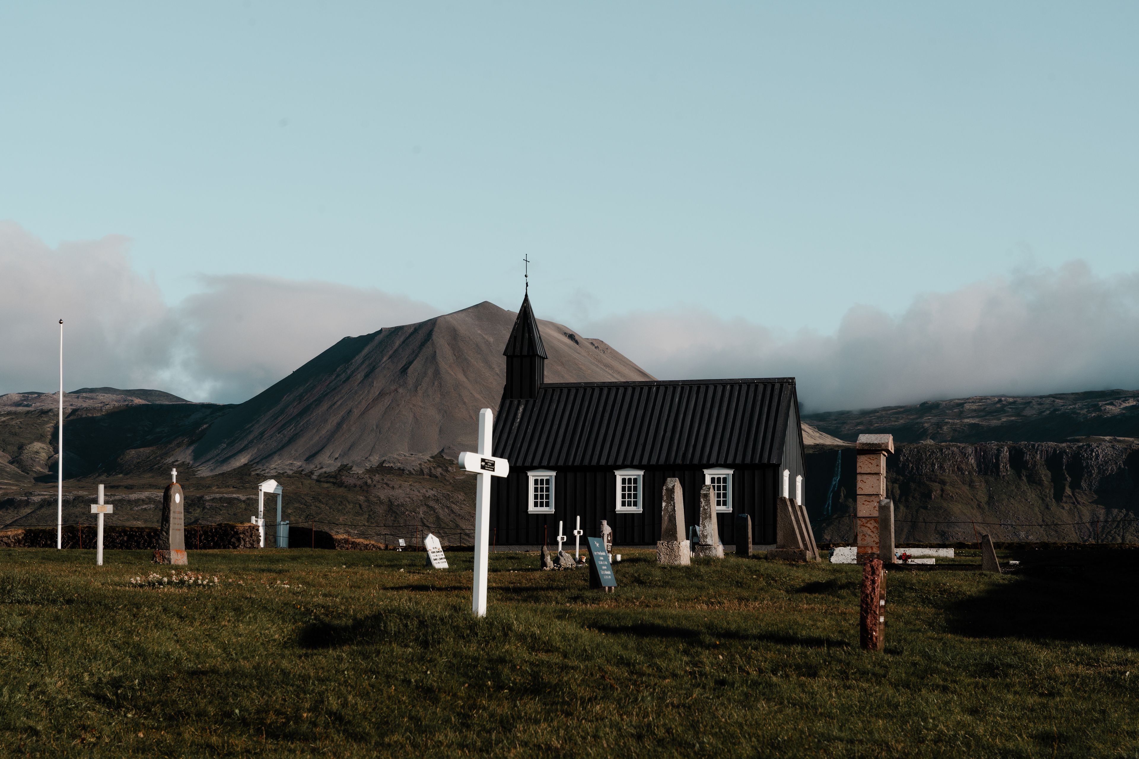 Búđakirkja and its adjacent graveyard