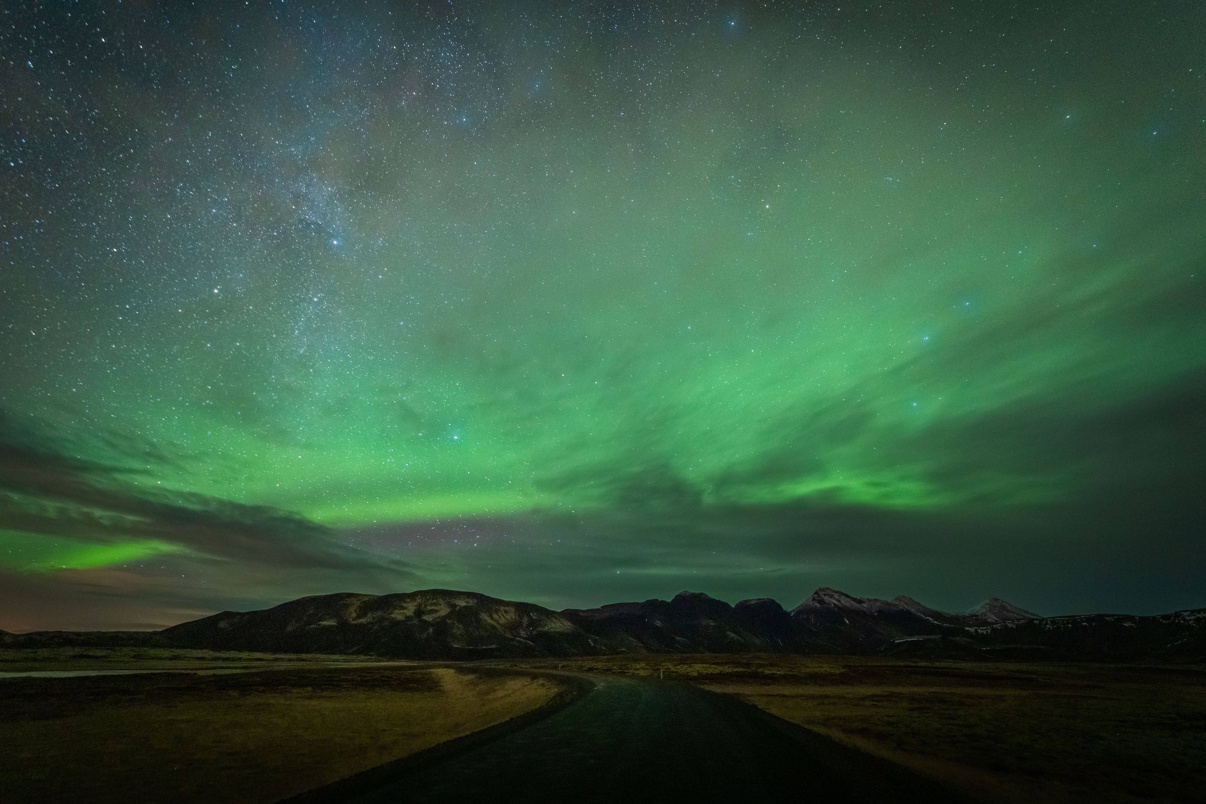 Northern Lights during November in Iceland