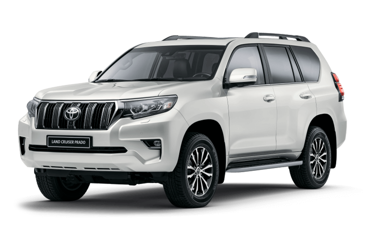 Discover the rugged landscapes of Iceland in the comfort and safety of the white Toyota Land Cruiser 4x4 SUV, courtesy of Go Car Rental.