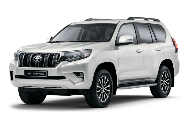 Discover the rugged landscapes of Iceland in the comfort and safety of the white Toyota Land Cruiser 4x4 SUV, courtesy of Go Car Rental.