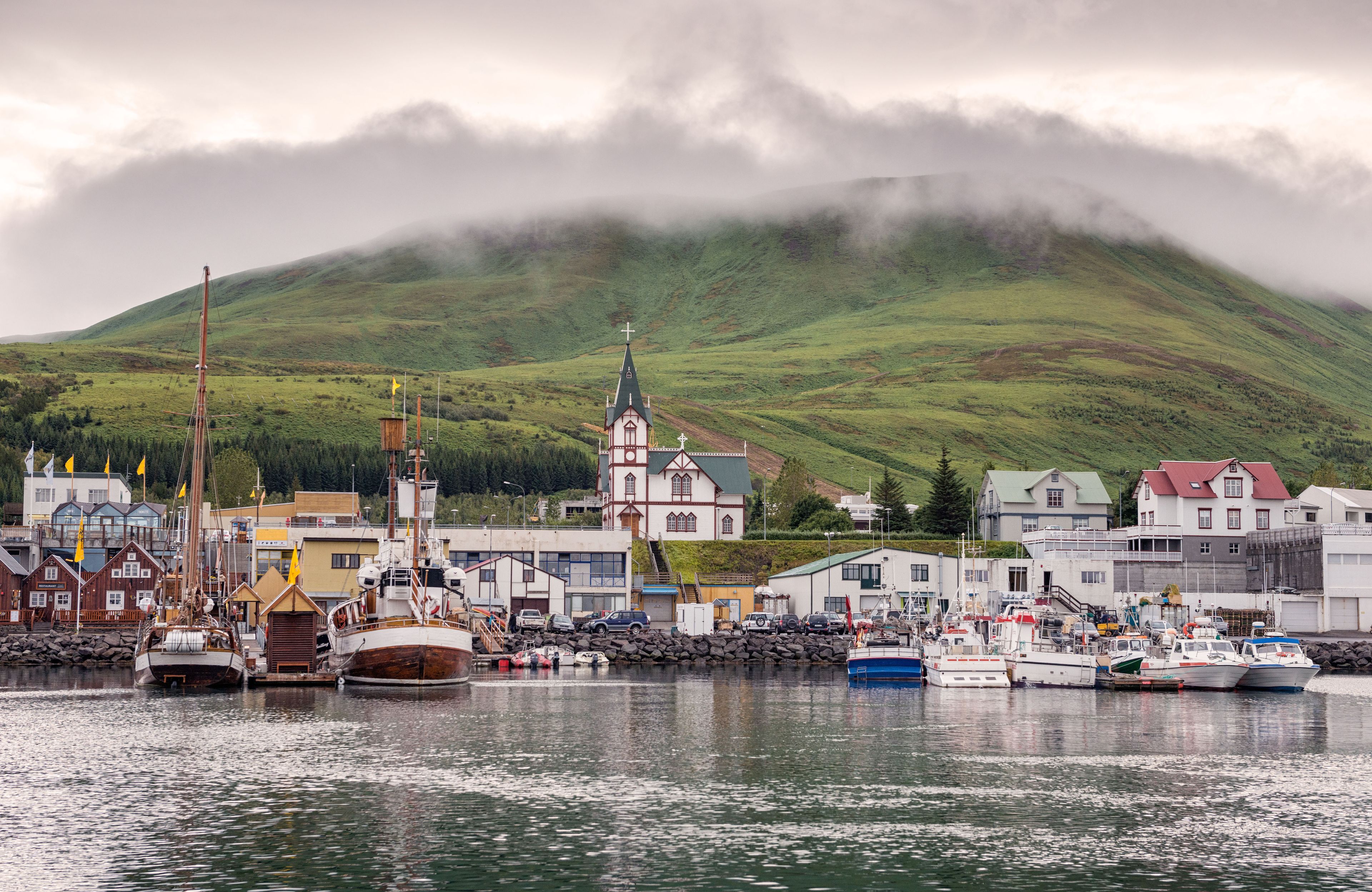 La ciudad de Husavik en el norte de Islandia