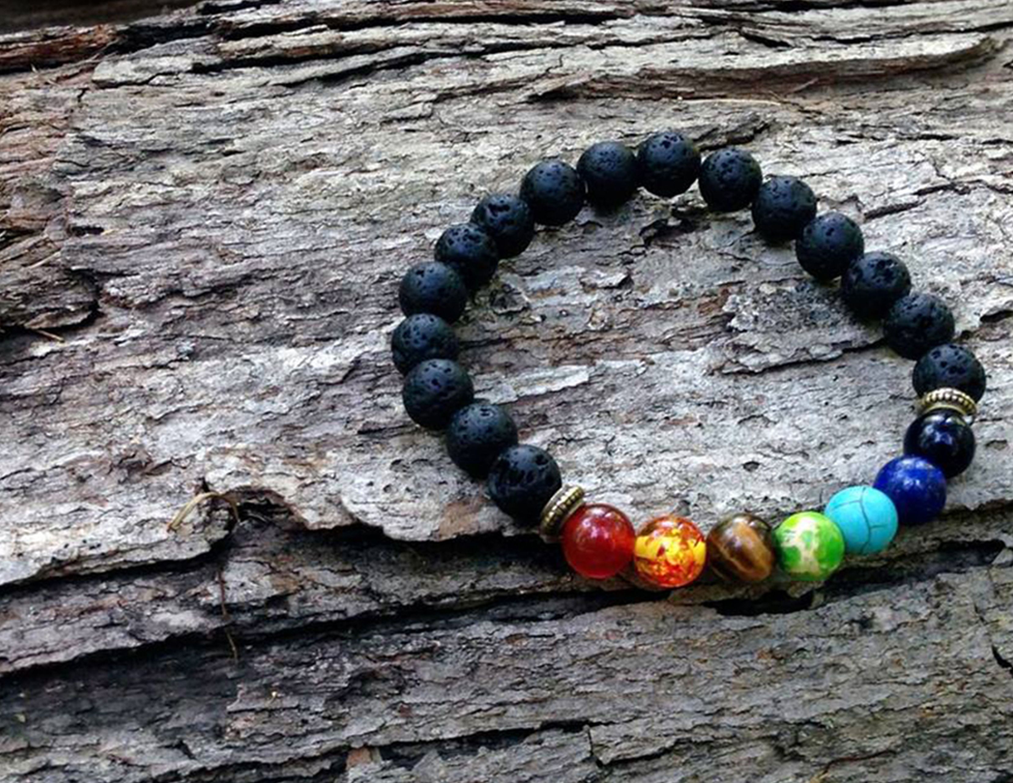 Lava Rock Colored Bracelet