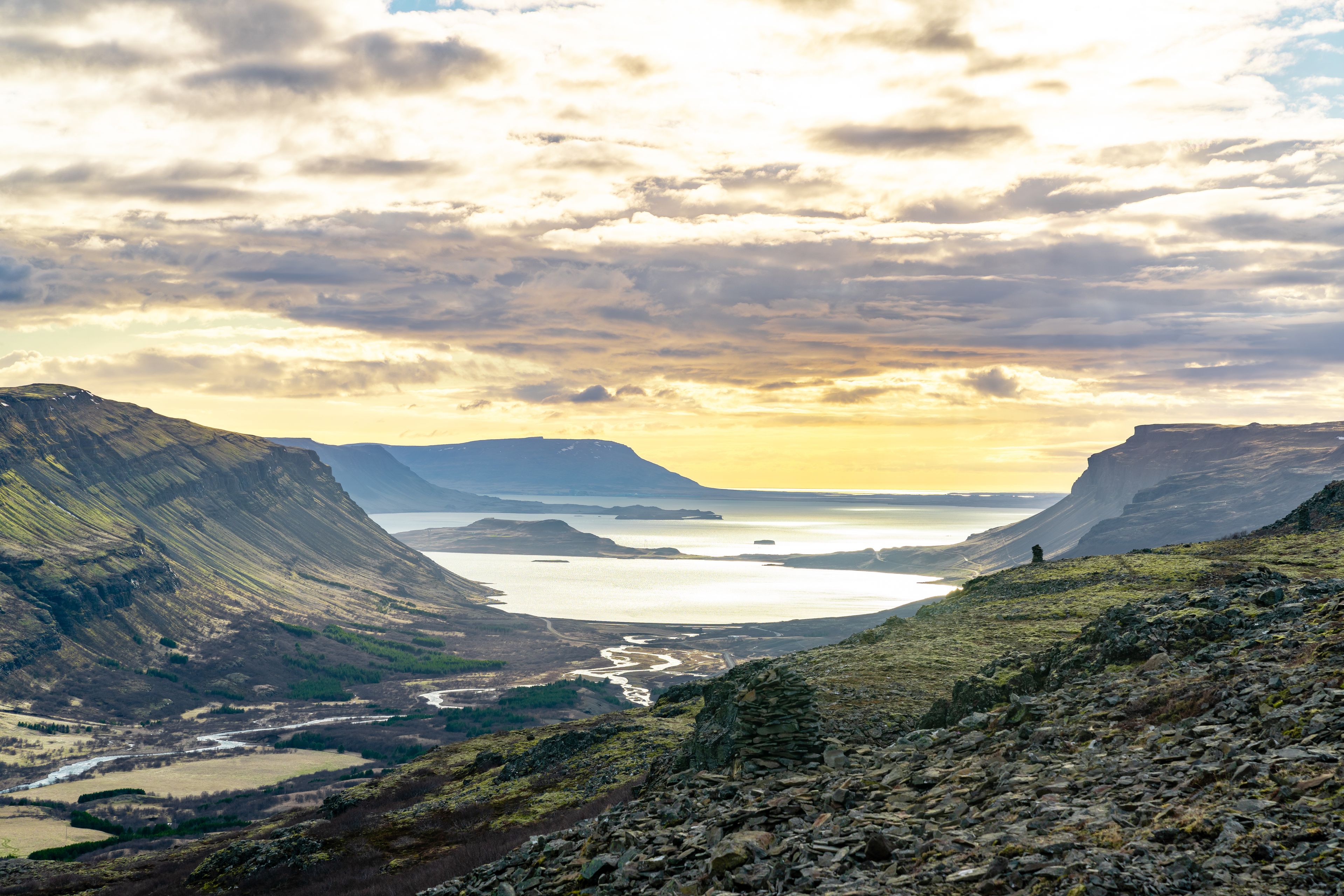 Valley in the Hvalfjörður Fjord