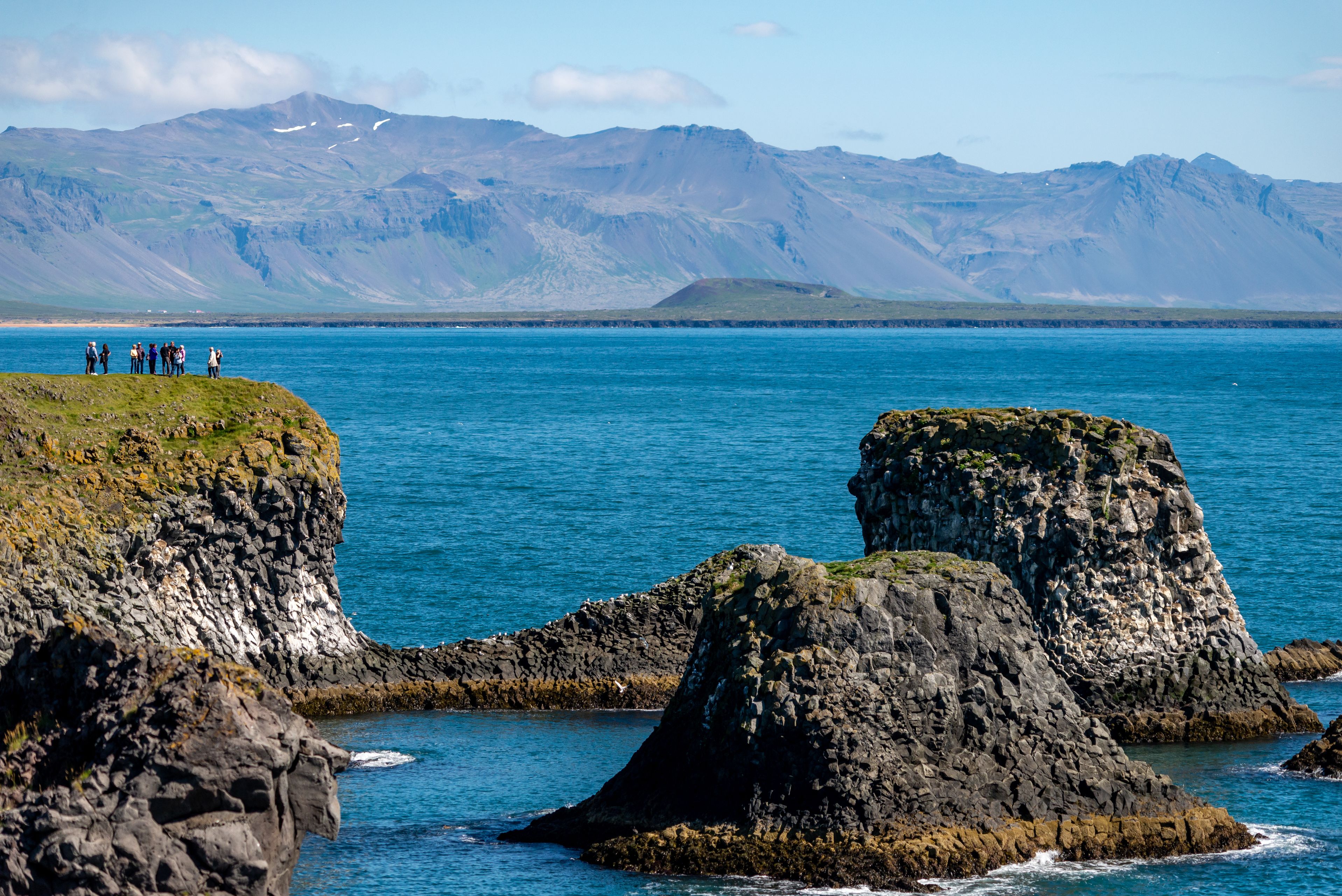 The cliffs between Arnarstapi and Hellnar in Snaefellsnes, west Iceland