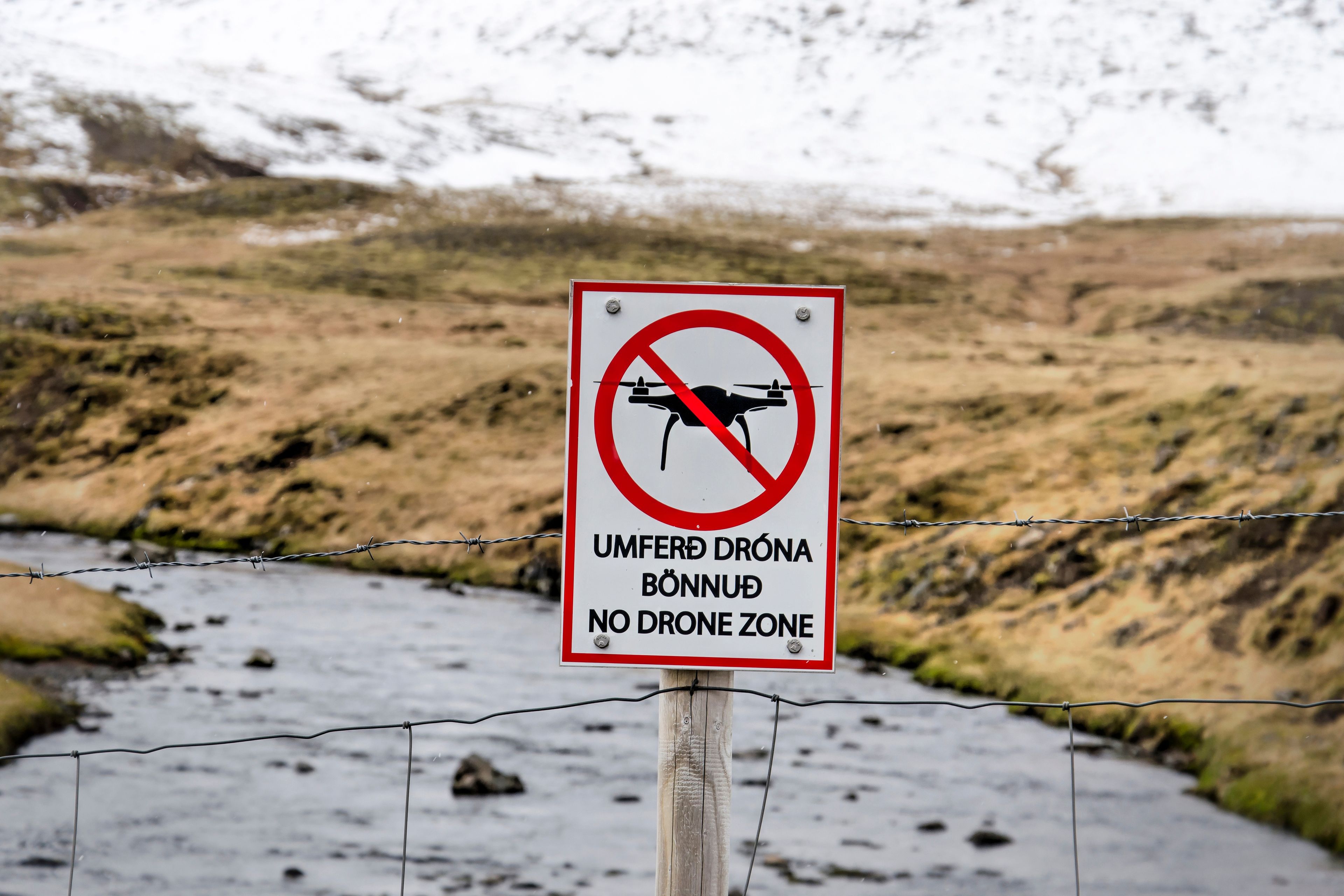 No drone zone Iceland 