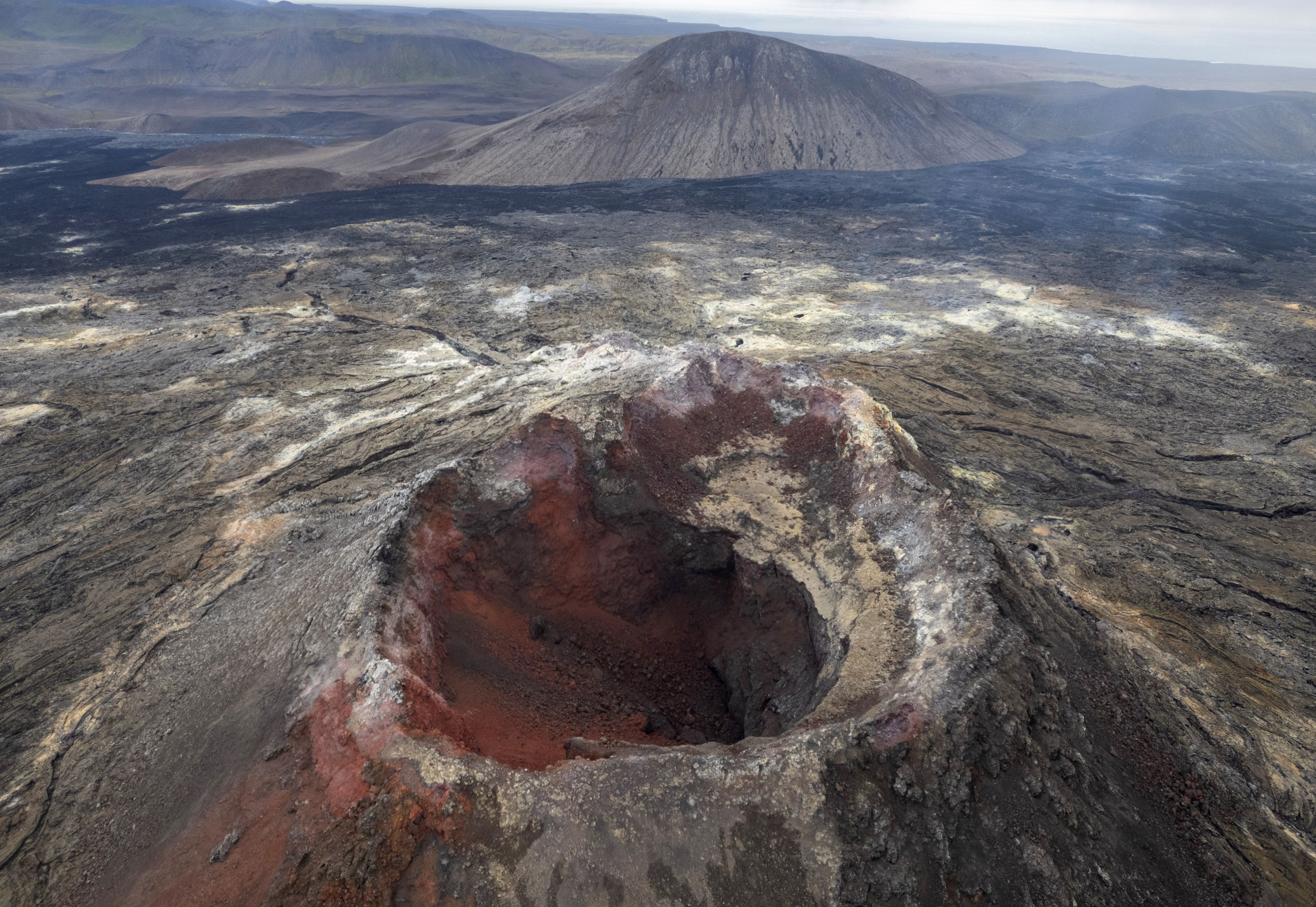 crater of the famous Fagradalsfjall volcano,  Reykjanes Peninsula
