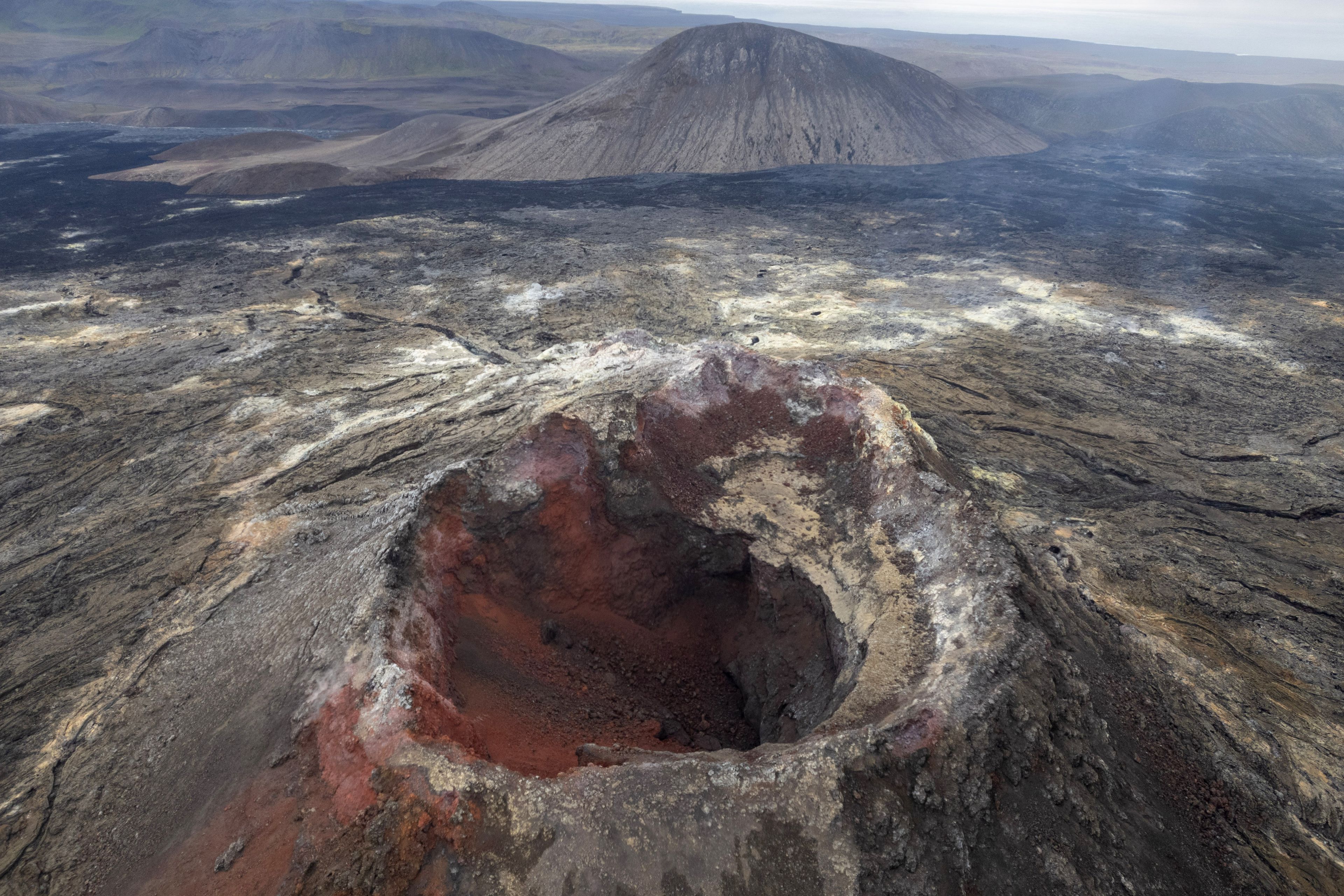 crater of the famous Fagradalsfjall volcano,  Reykjanes Peninsula