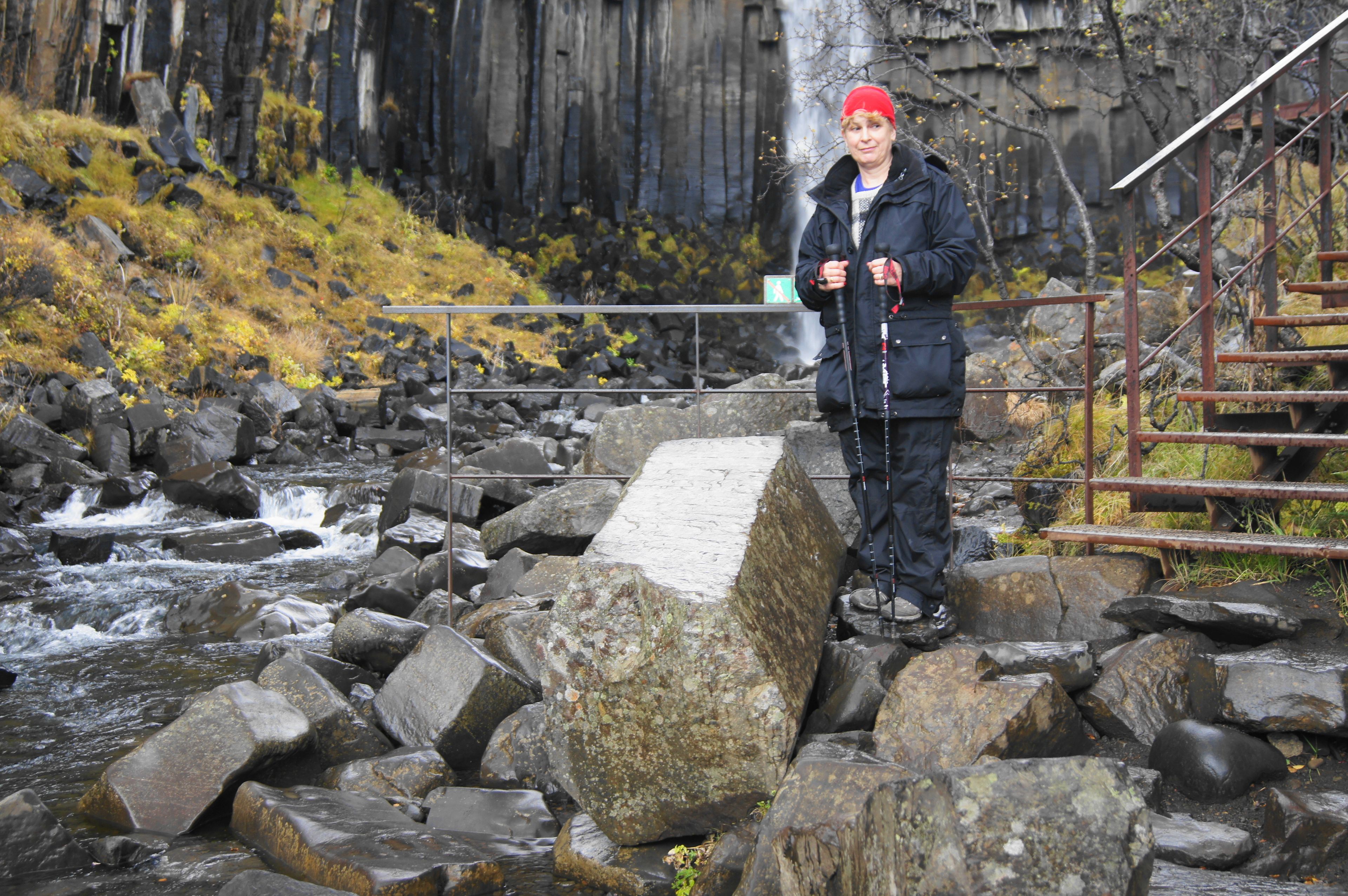 Tourist at Svartifoss