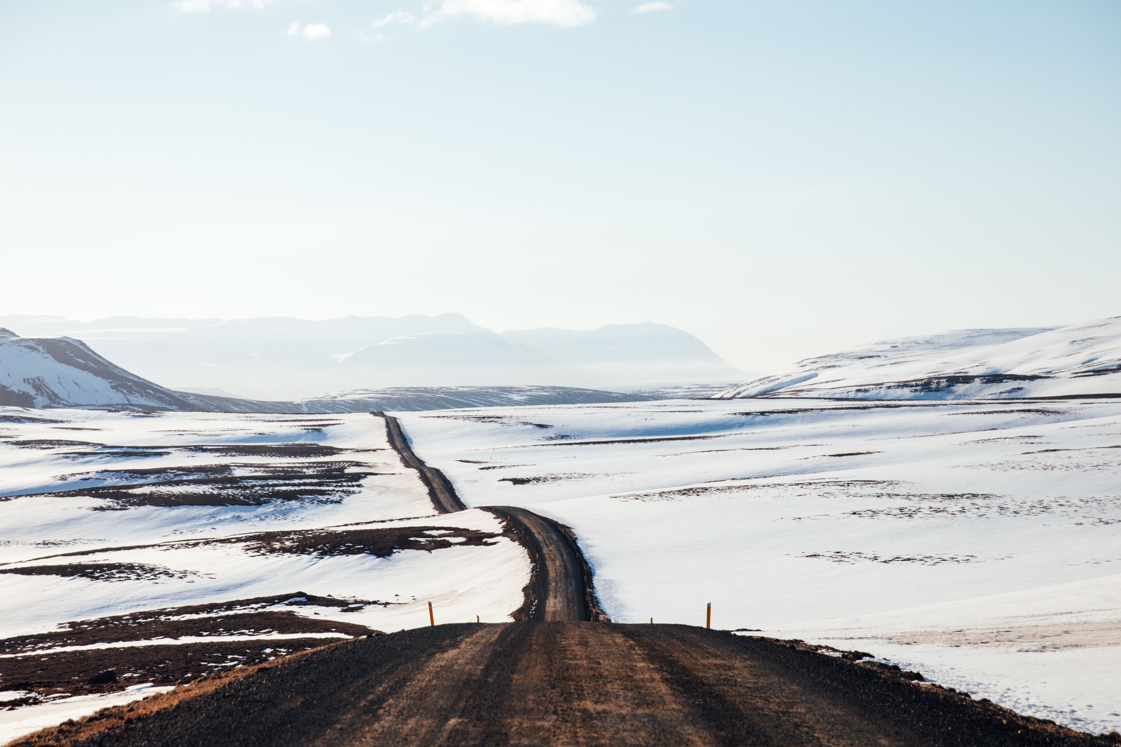 Gravel road in North Iceland