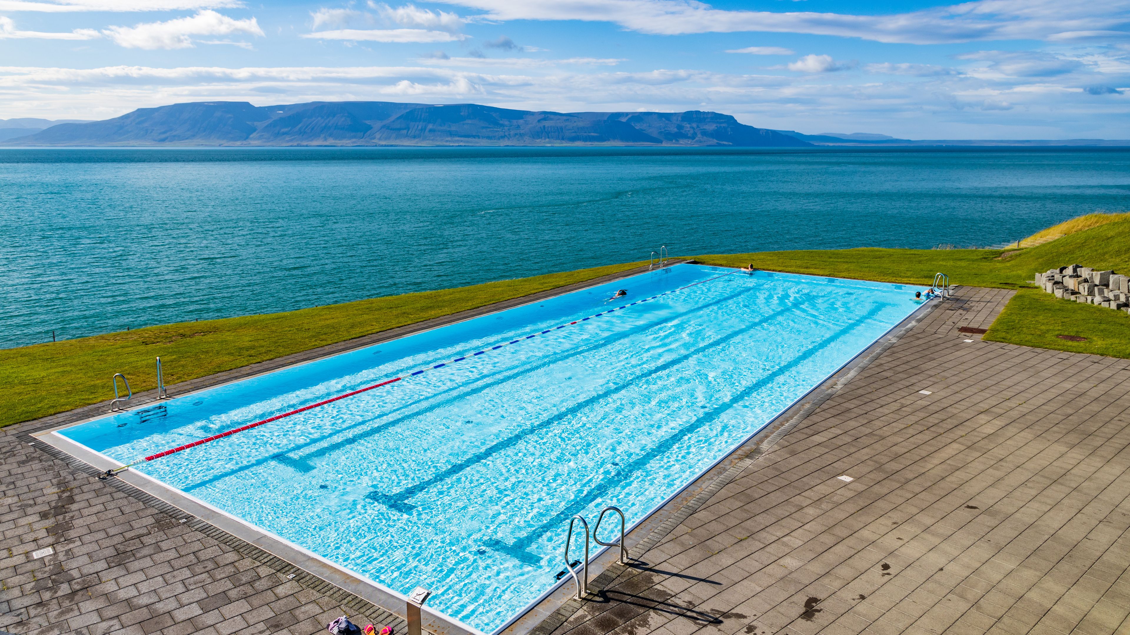 Hofsós Swimming pool on a sunny day