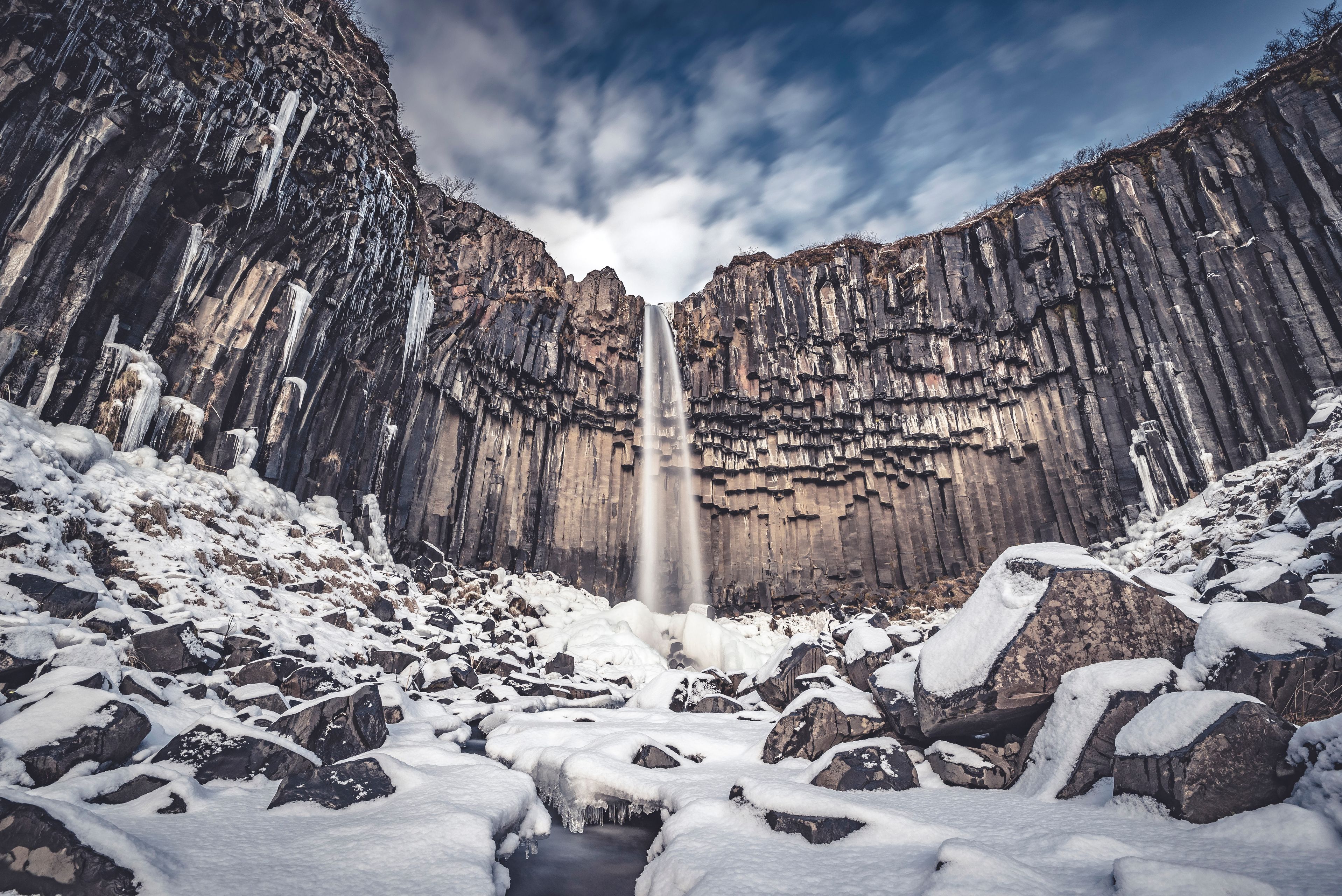 Svartifoss in the winter