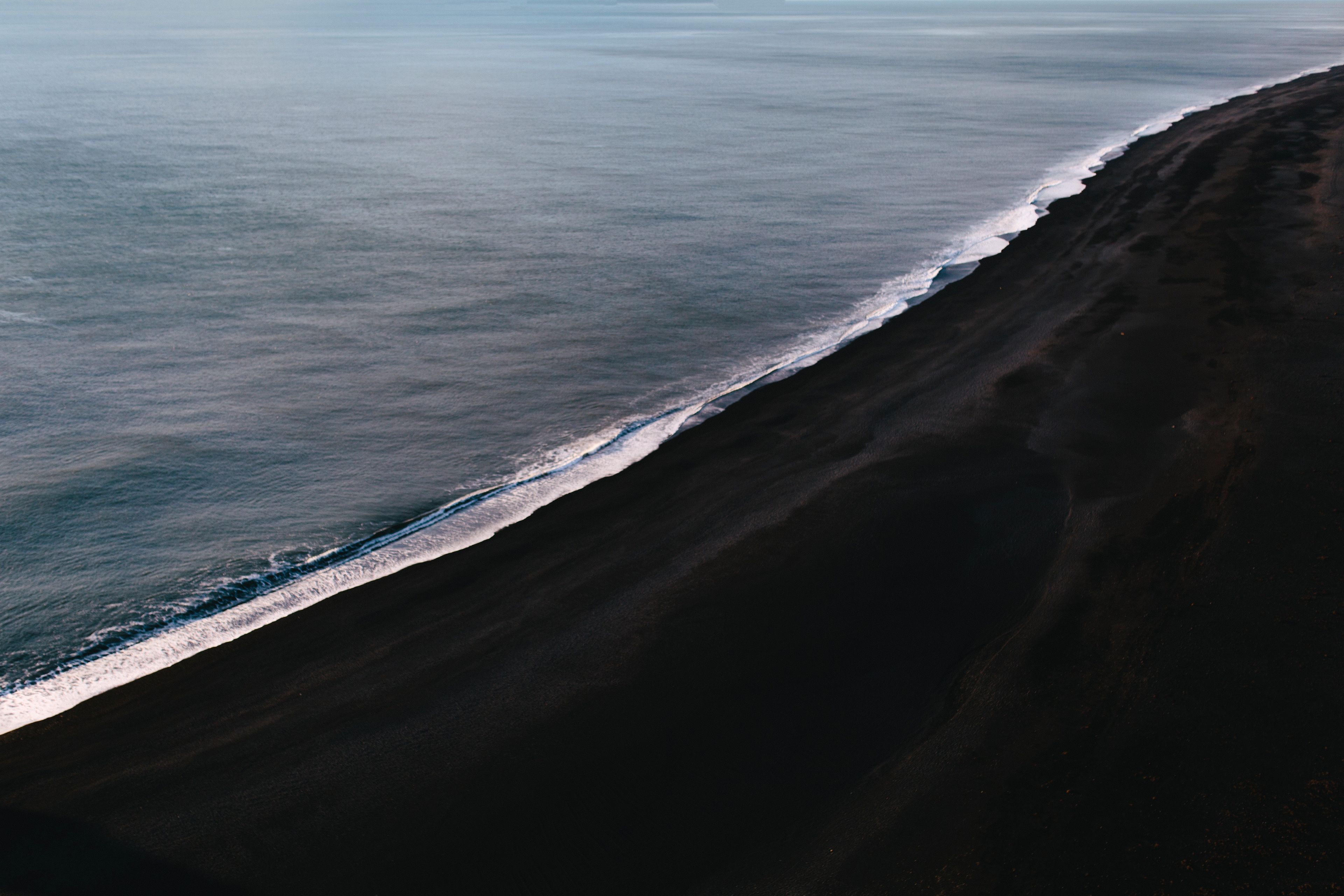Black san beach in Iceland 