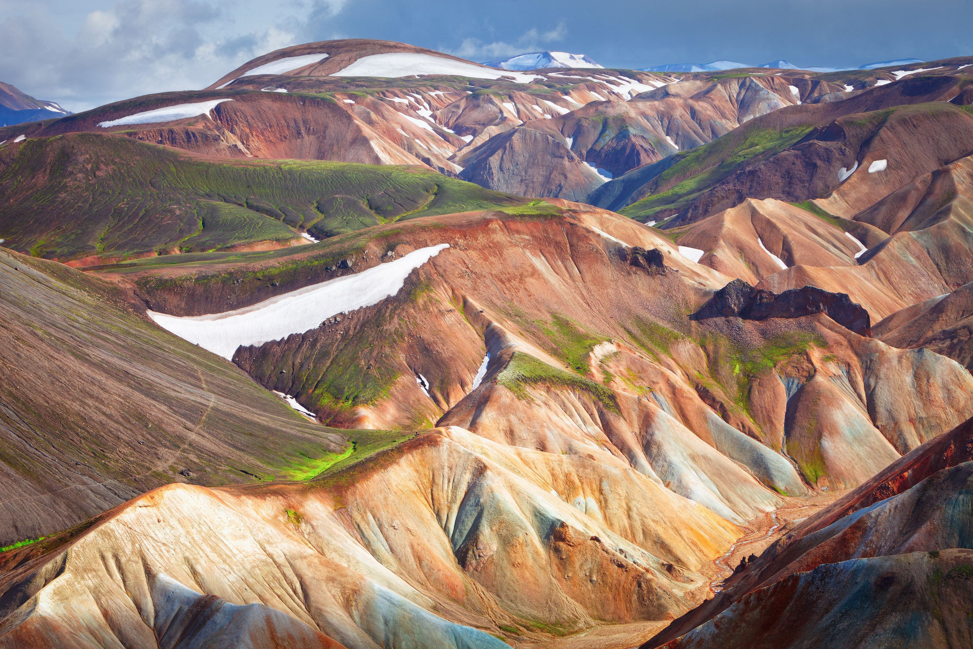 Iceland landscape view from a rental car.