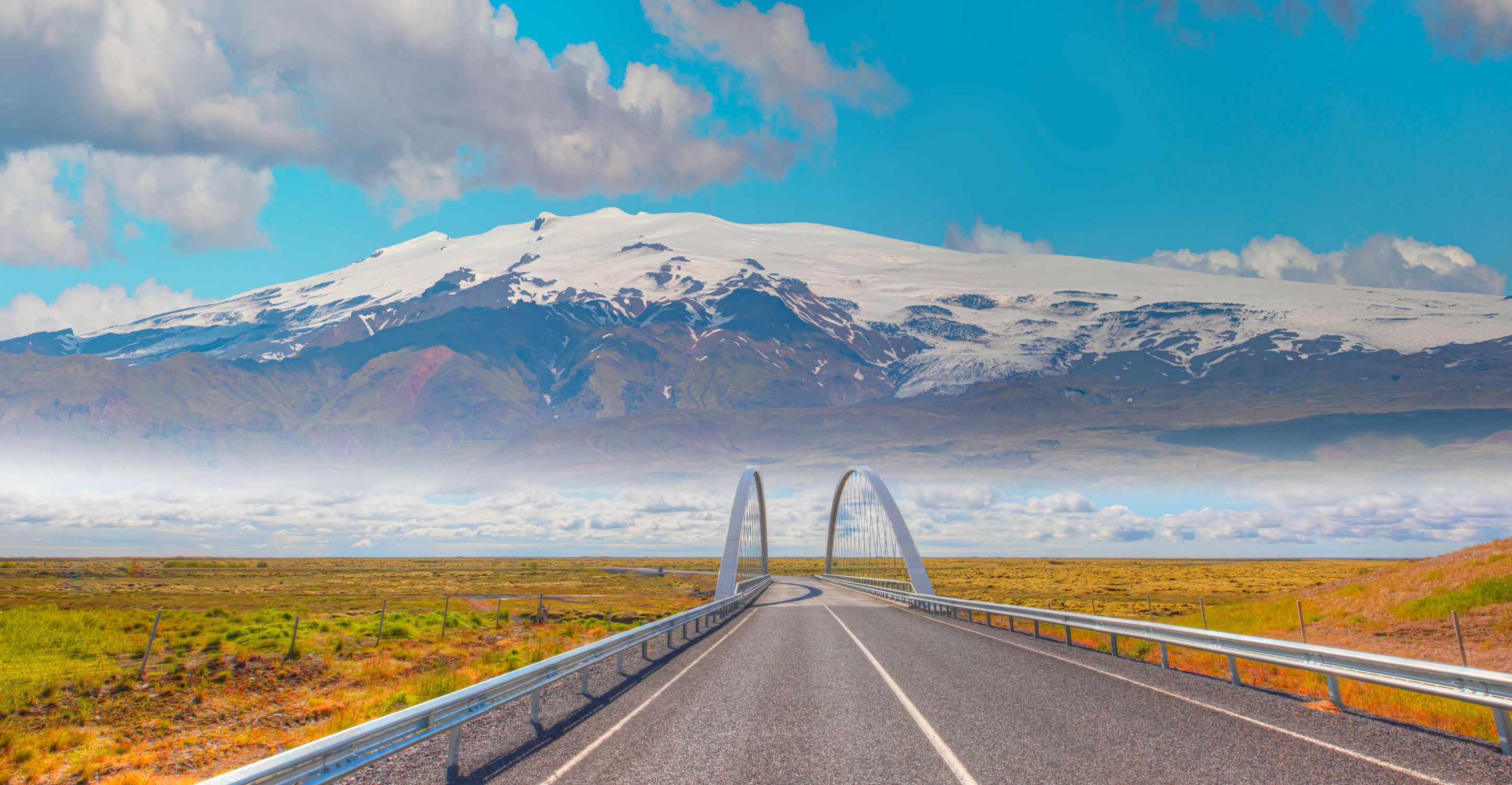 Ring Road with the Katla Volcano in the horizon