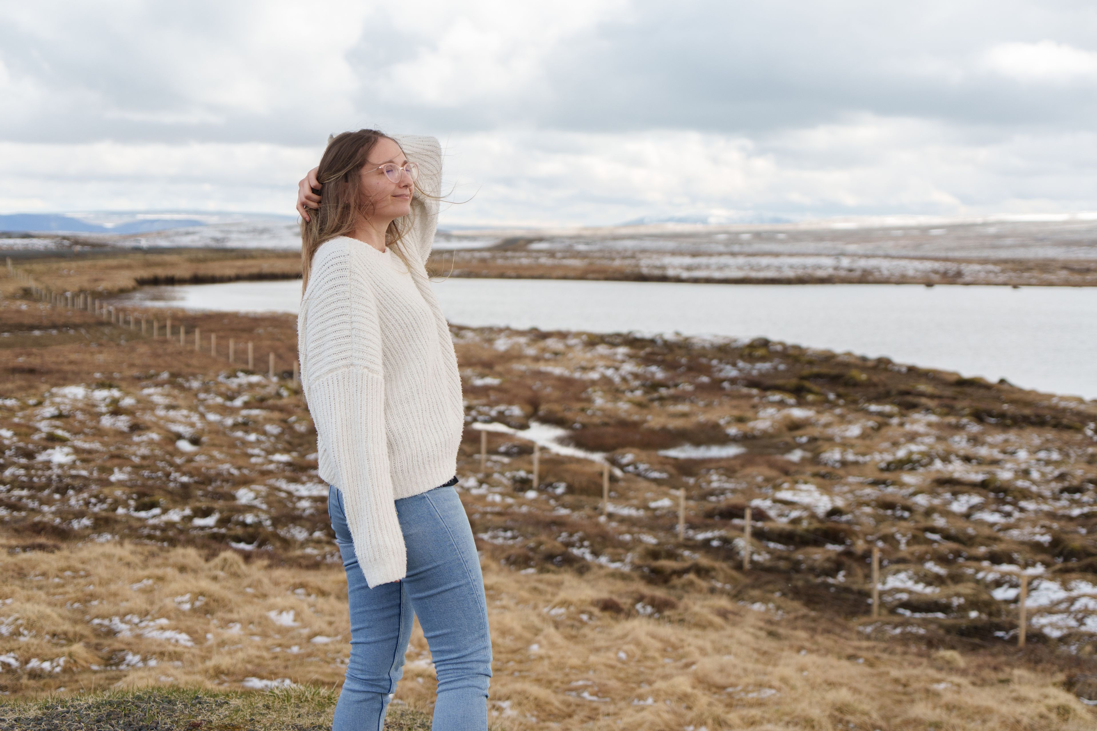 Girl posing in Iceland