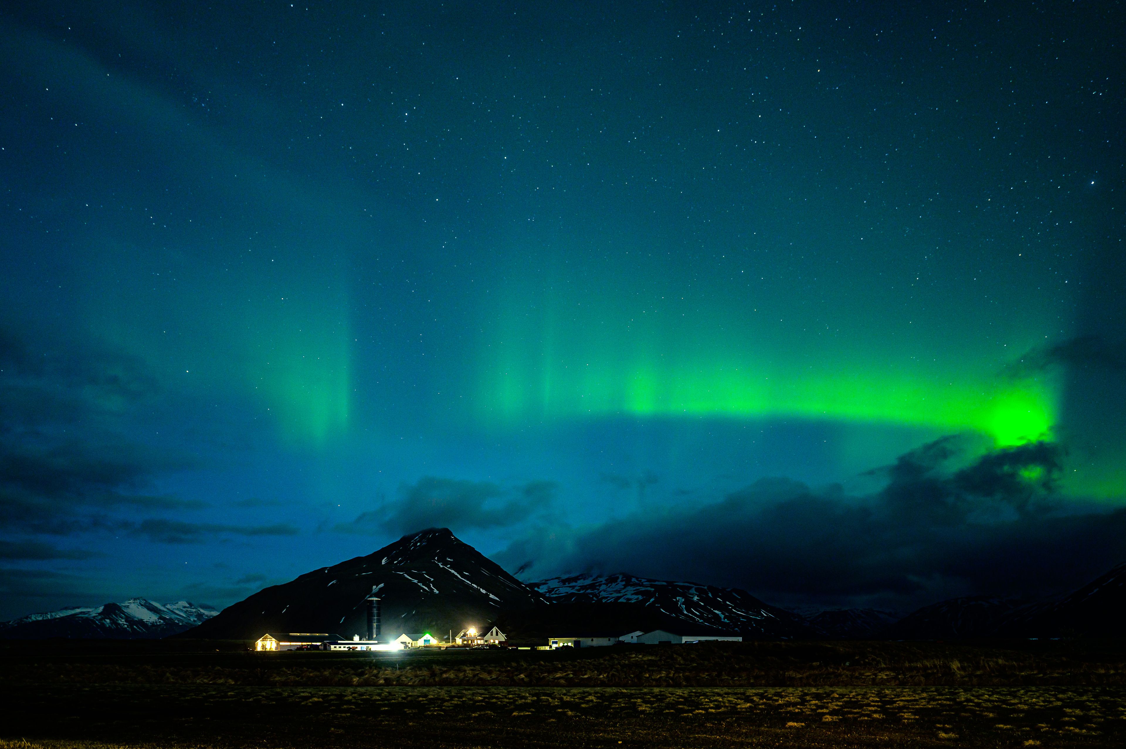 Northern Lights above Höfn in Iceland