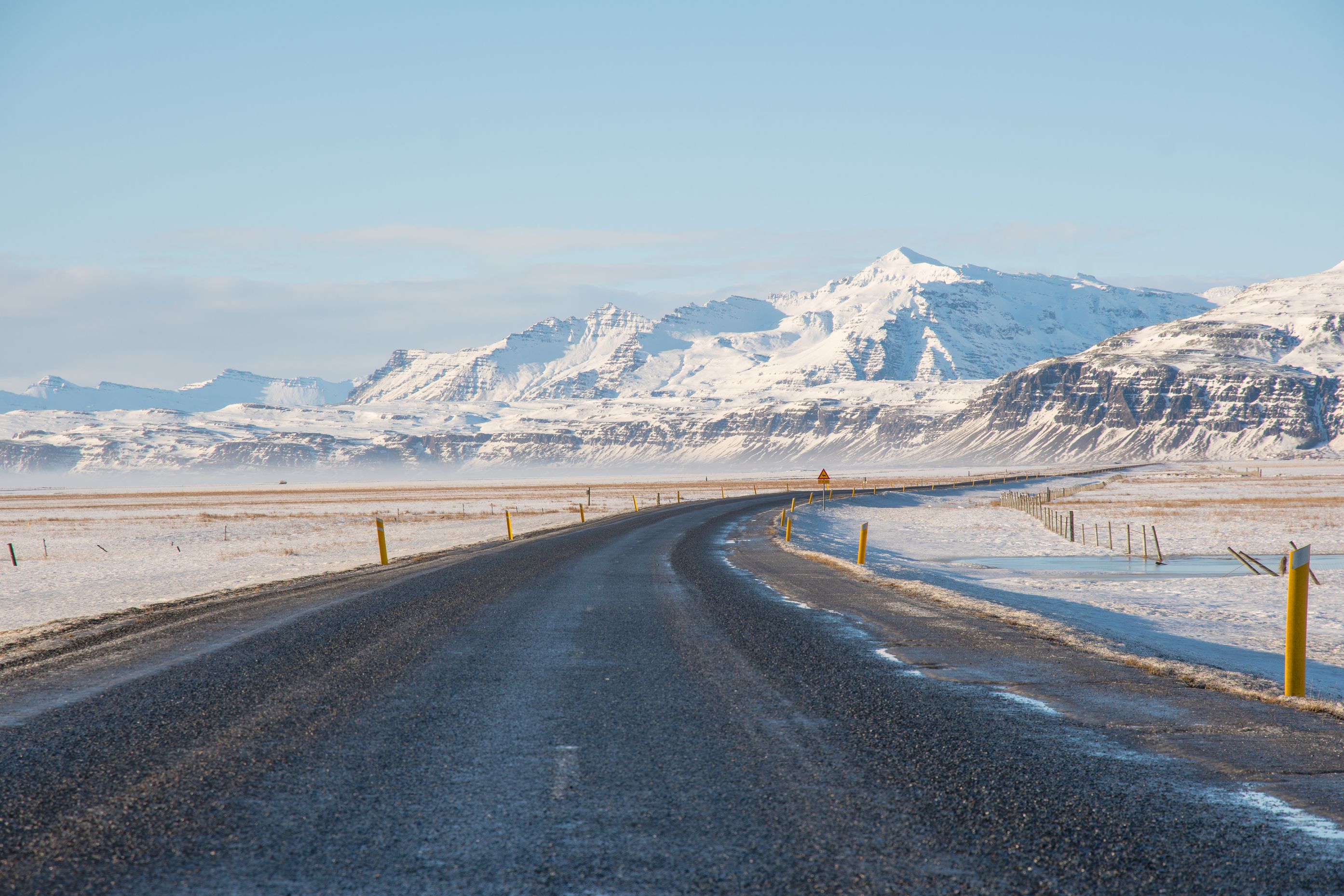 The icelandic ring road in south iceland