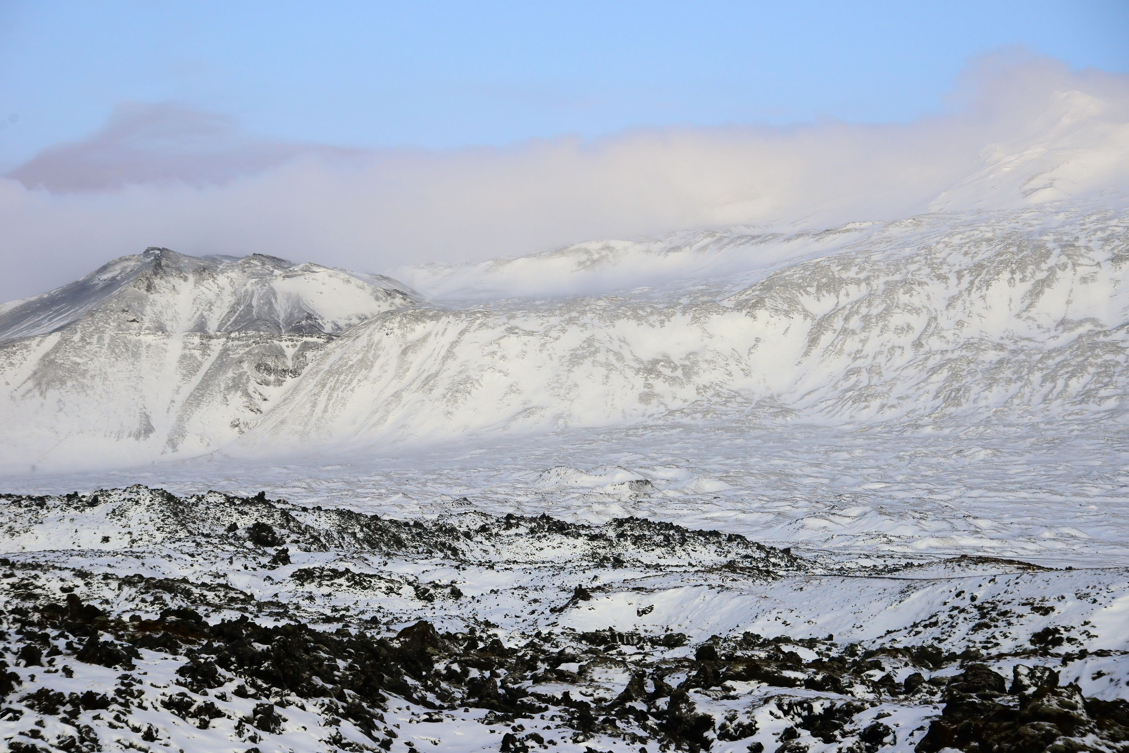 Highlands completely covered in snow