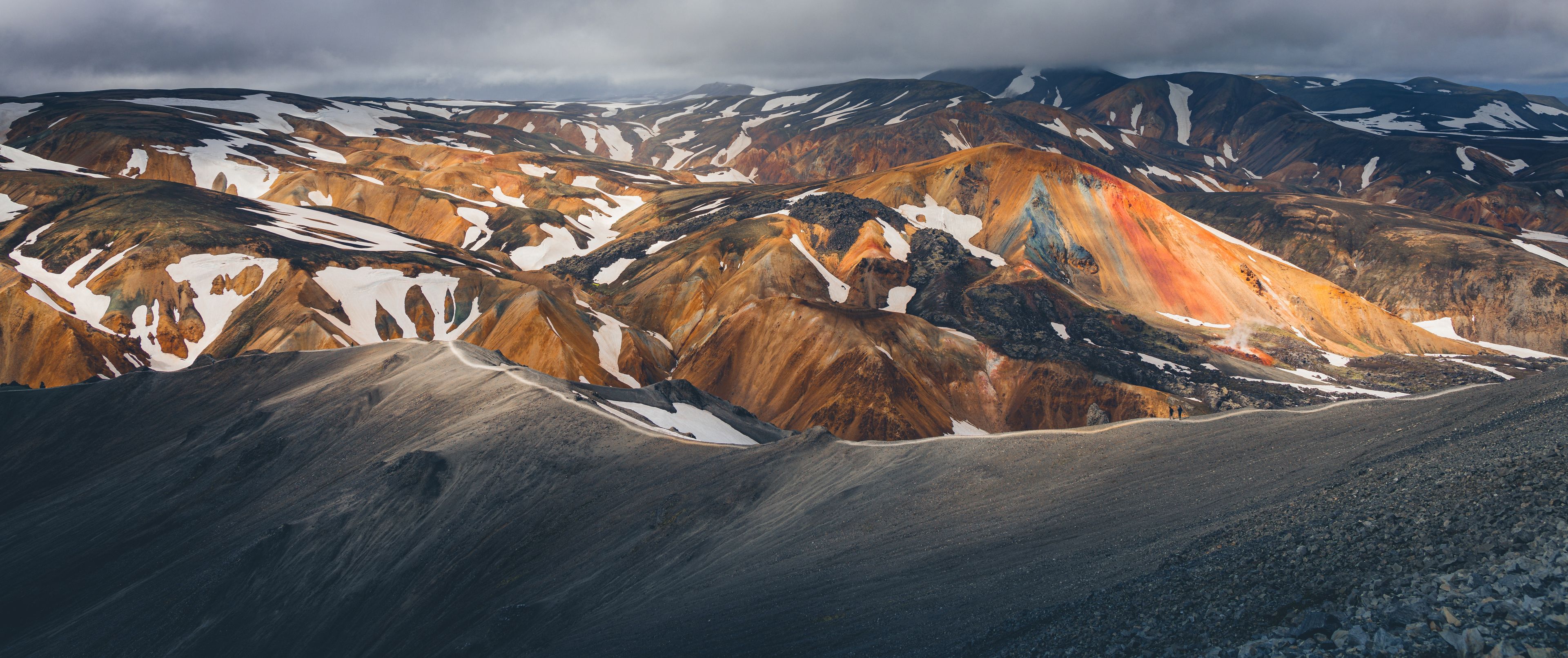 Hiking Trail in Landmannalaugar Iceland