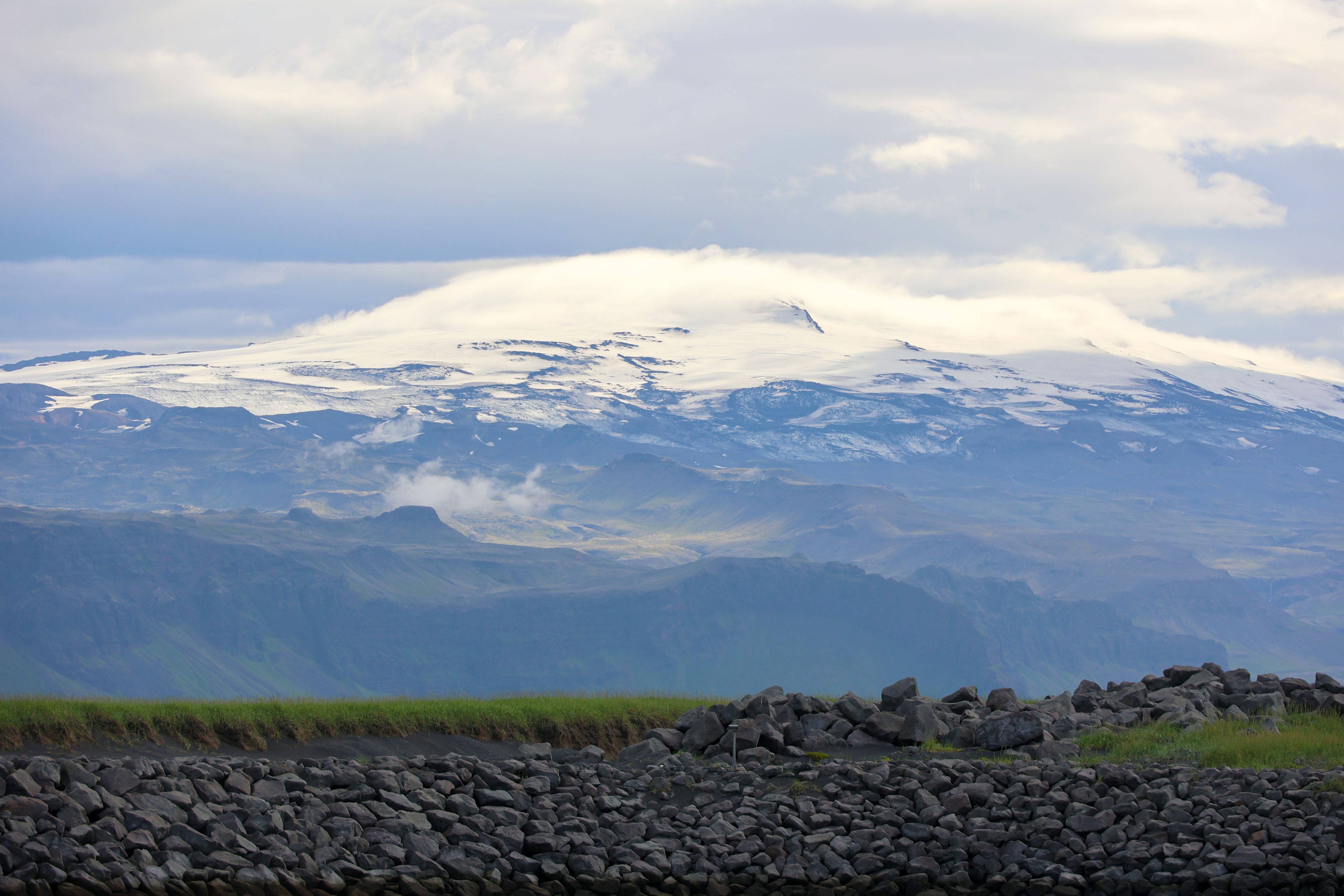 Ice-covered Eyjafjallajökull