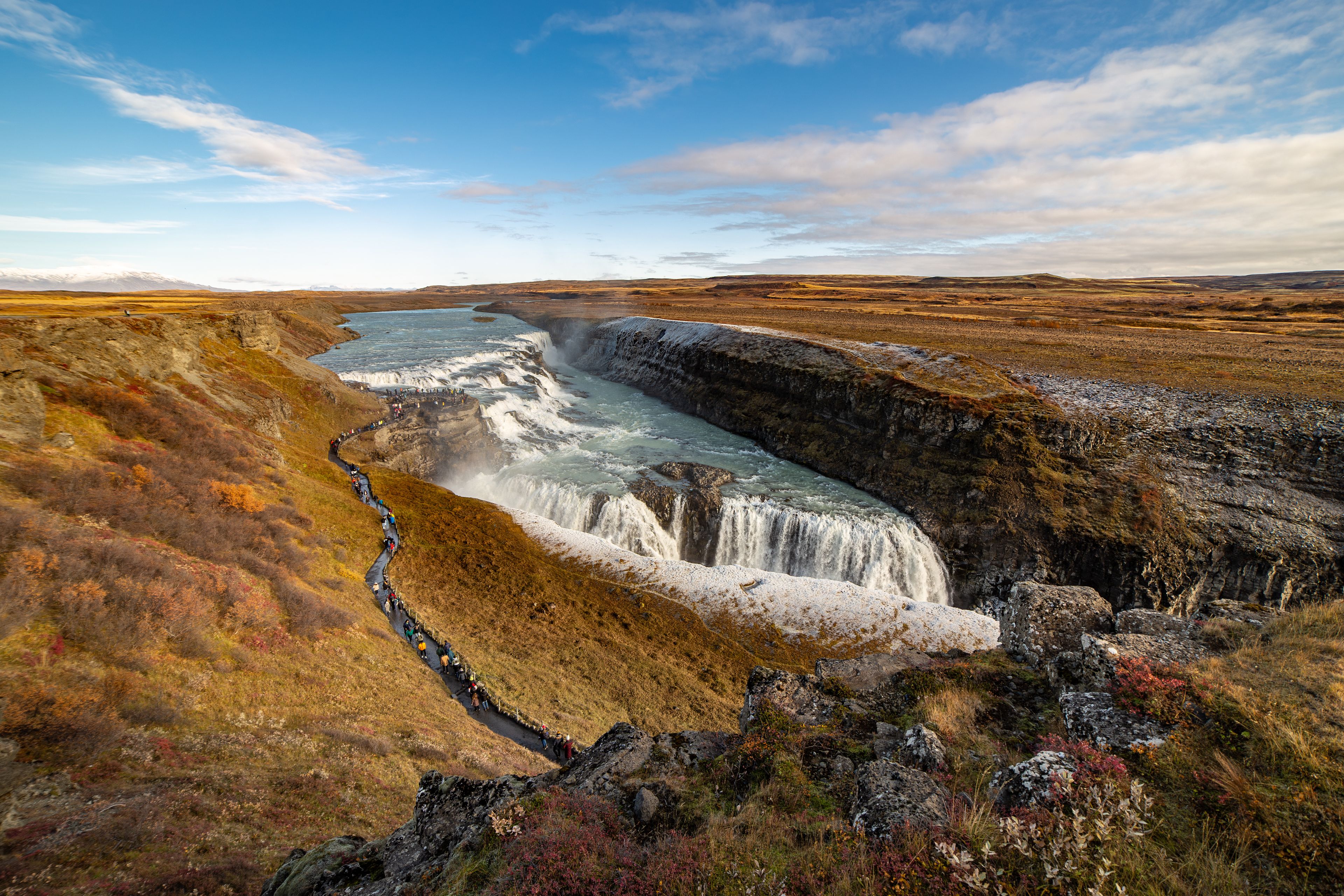 Cascada de Gullfoss en octubre