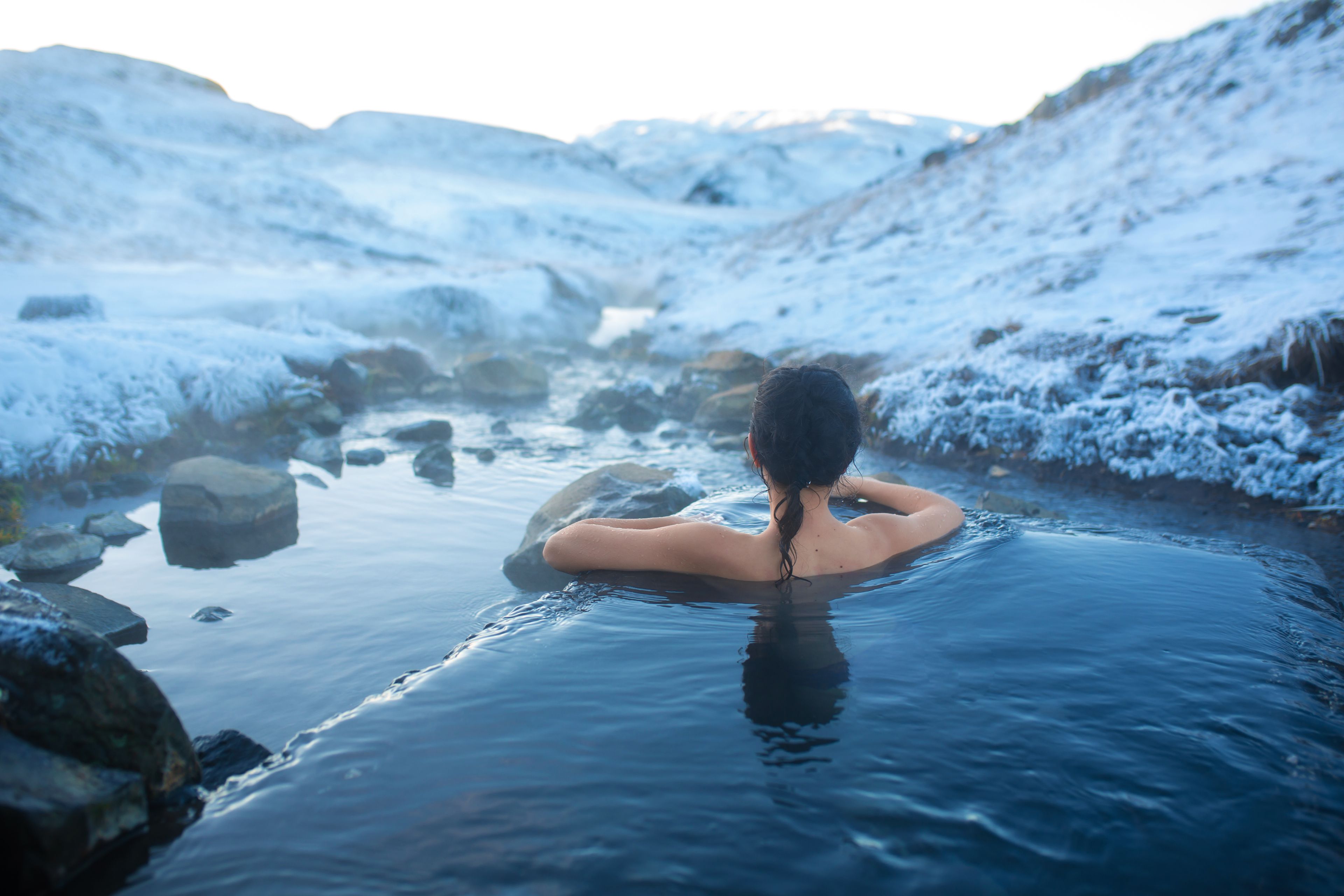Hot spring in iceland 